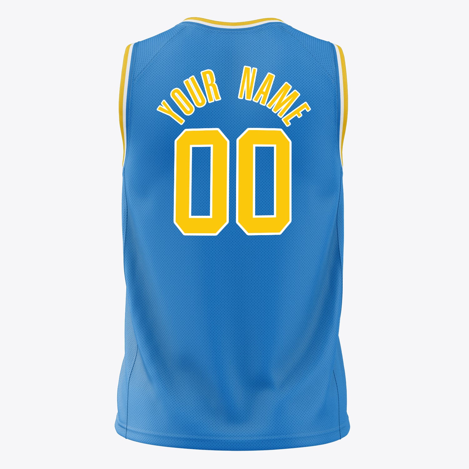 Benutzerdefiniertes Professionelles Blau Gold Basketballtrikot