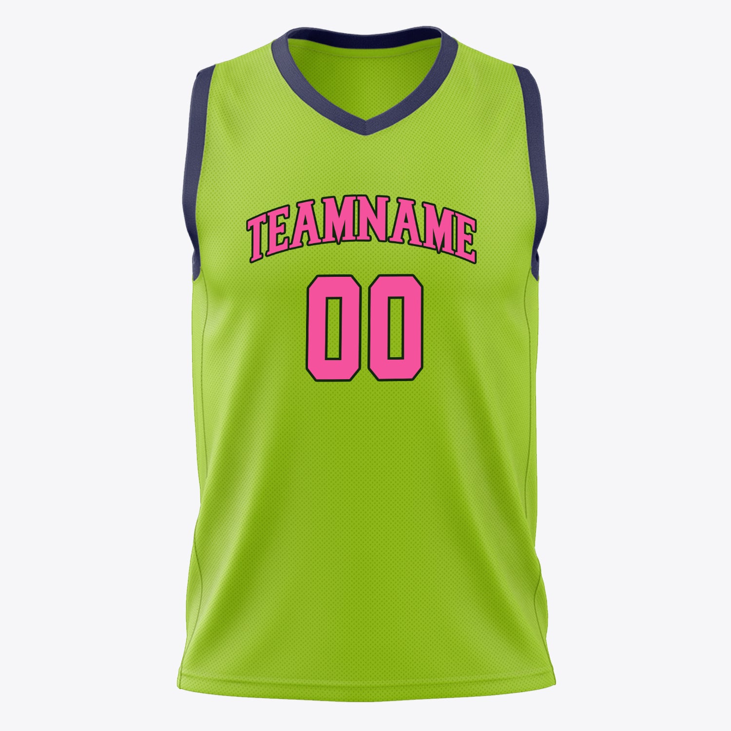 Custom Professional Neon Green Pink Basketball Jersey
