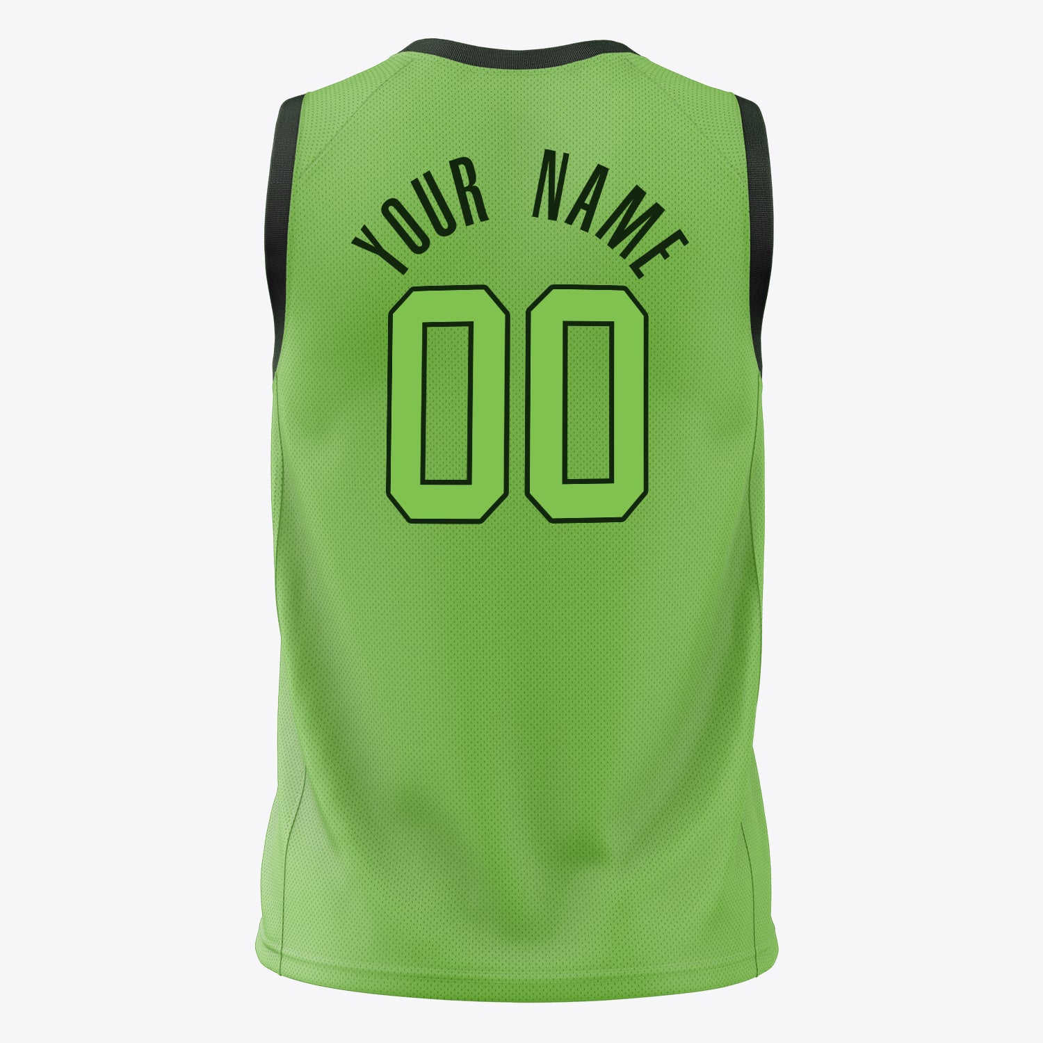 Custom Professional Neon Green Black Basketball Jersey