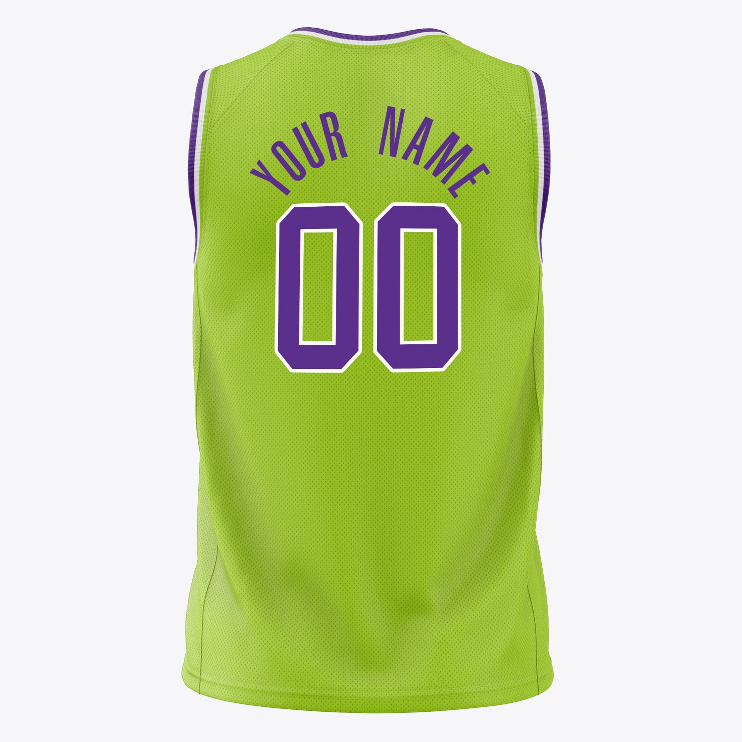 Custom Professional Neon Green Purple Basketball Jersey