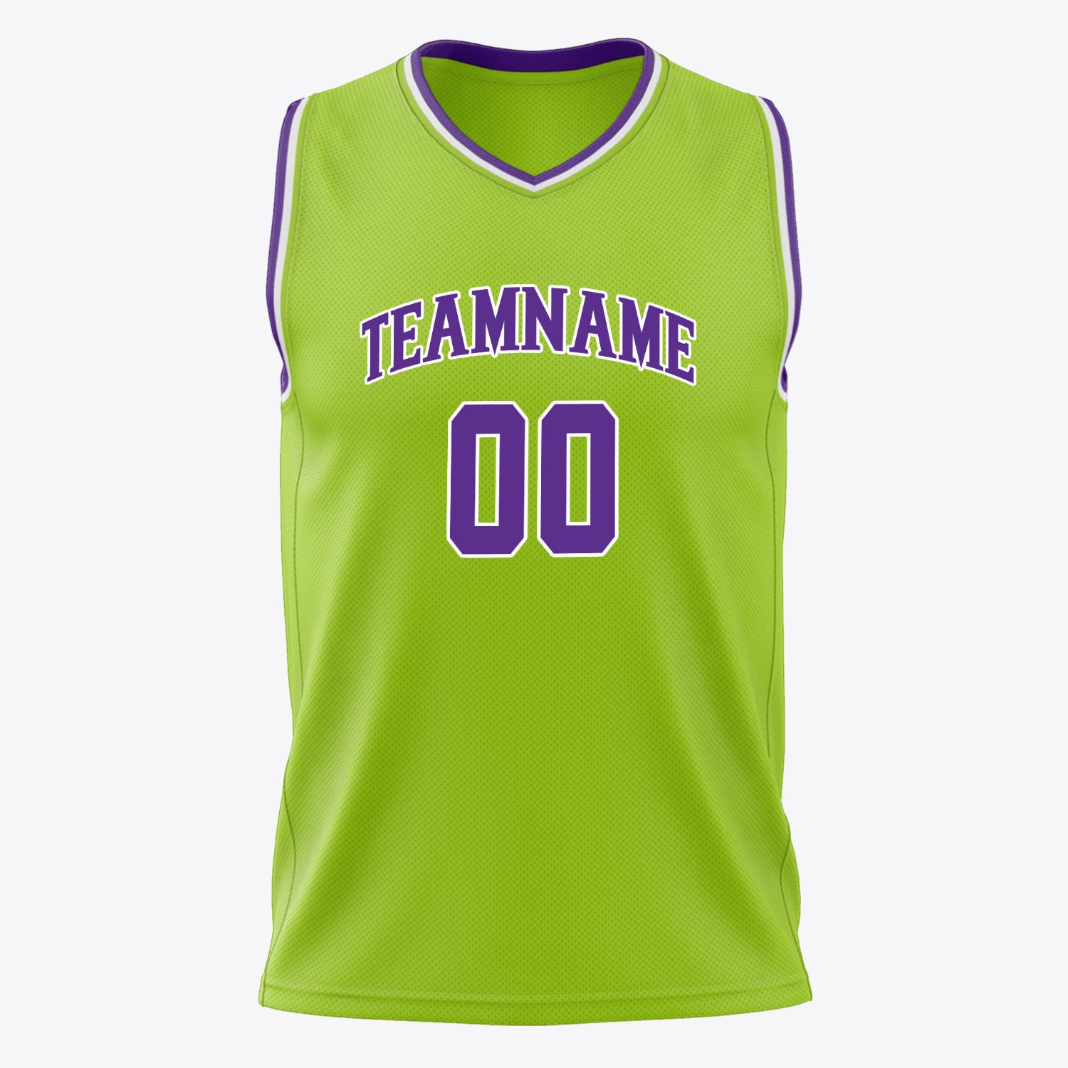 Custom Professional Neon Green Purple Basketball Jersey