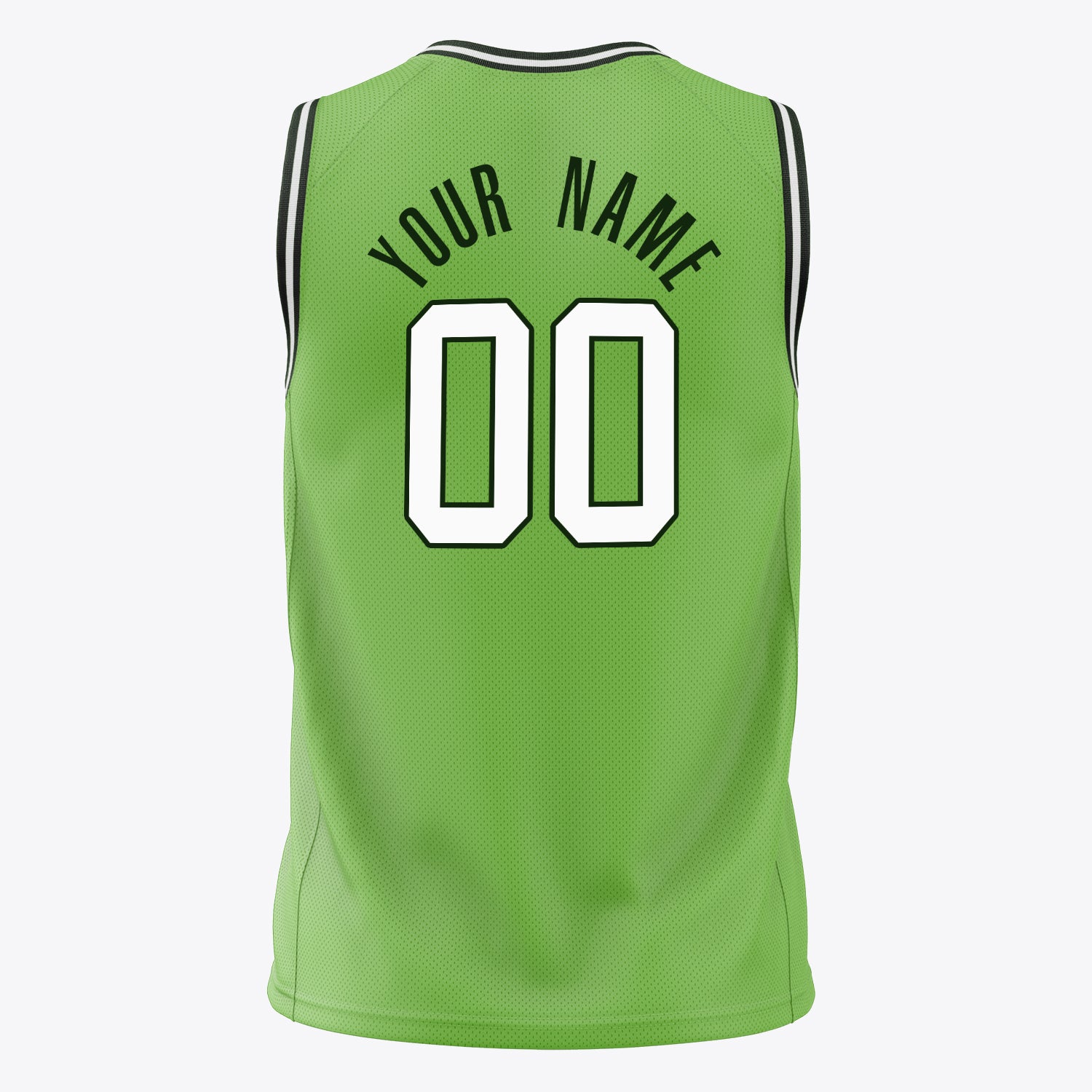 Custom Professional Neon Green White Basketball Jersey