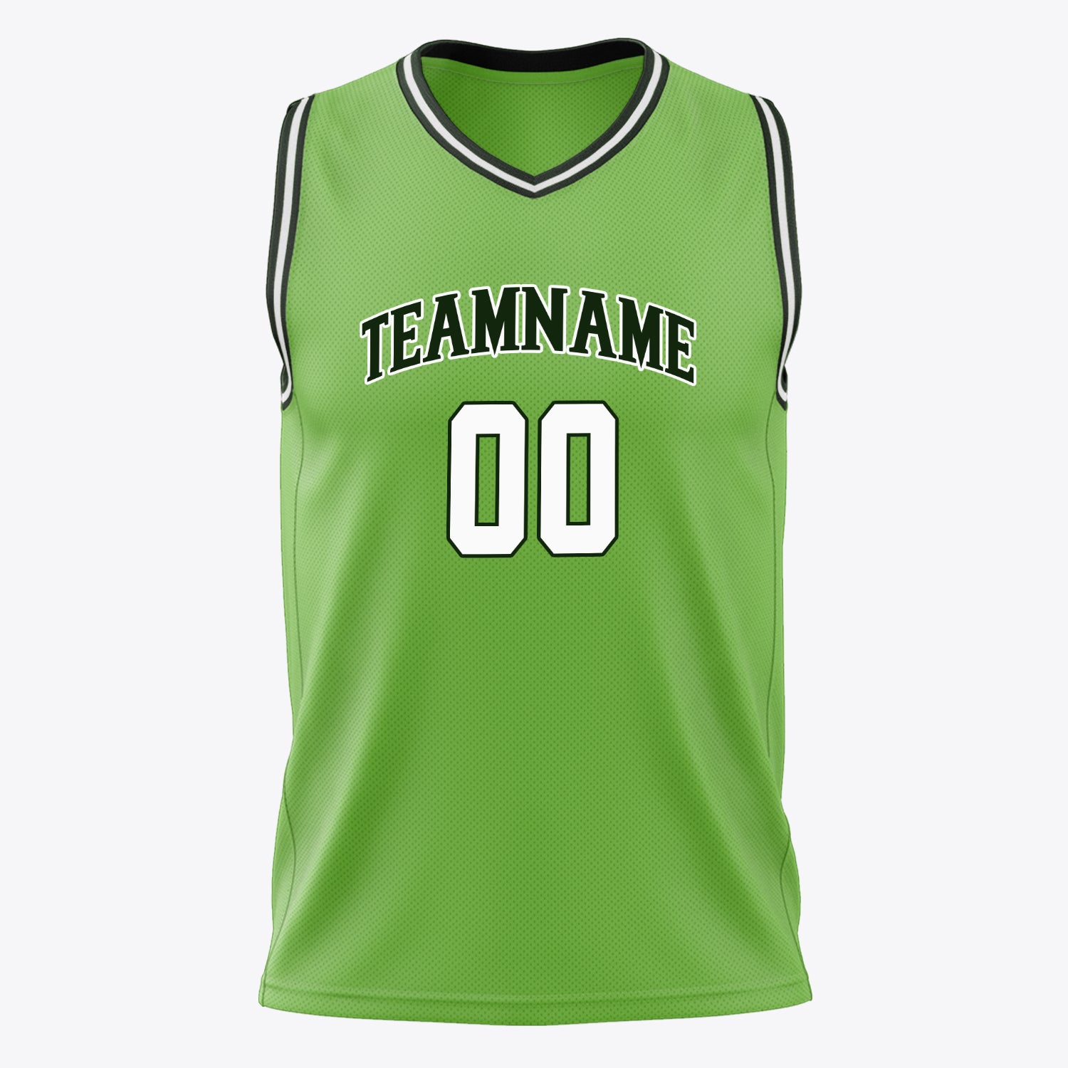 Custom Professional Neon Green White Basketball Jersey