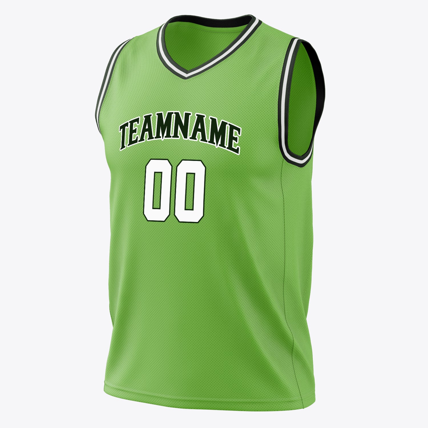 Custom Professional Neon Green White Basketball Jersey