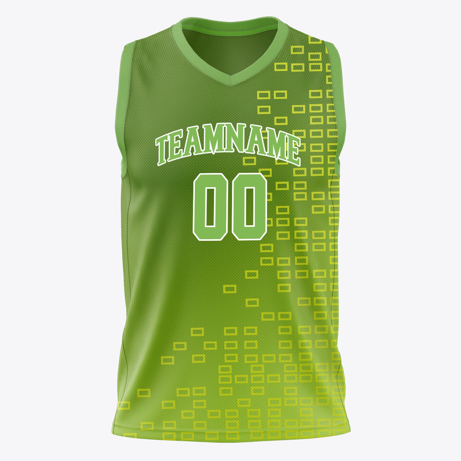 Custom Professional Neon Green White Basketball Jersey