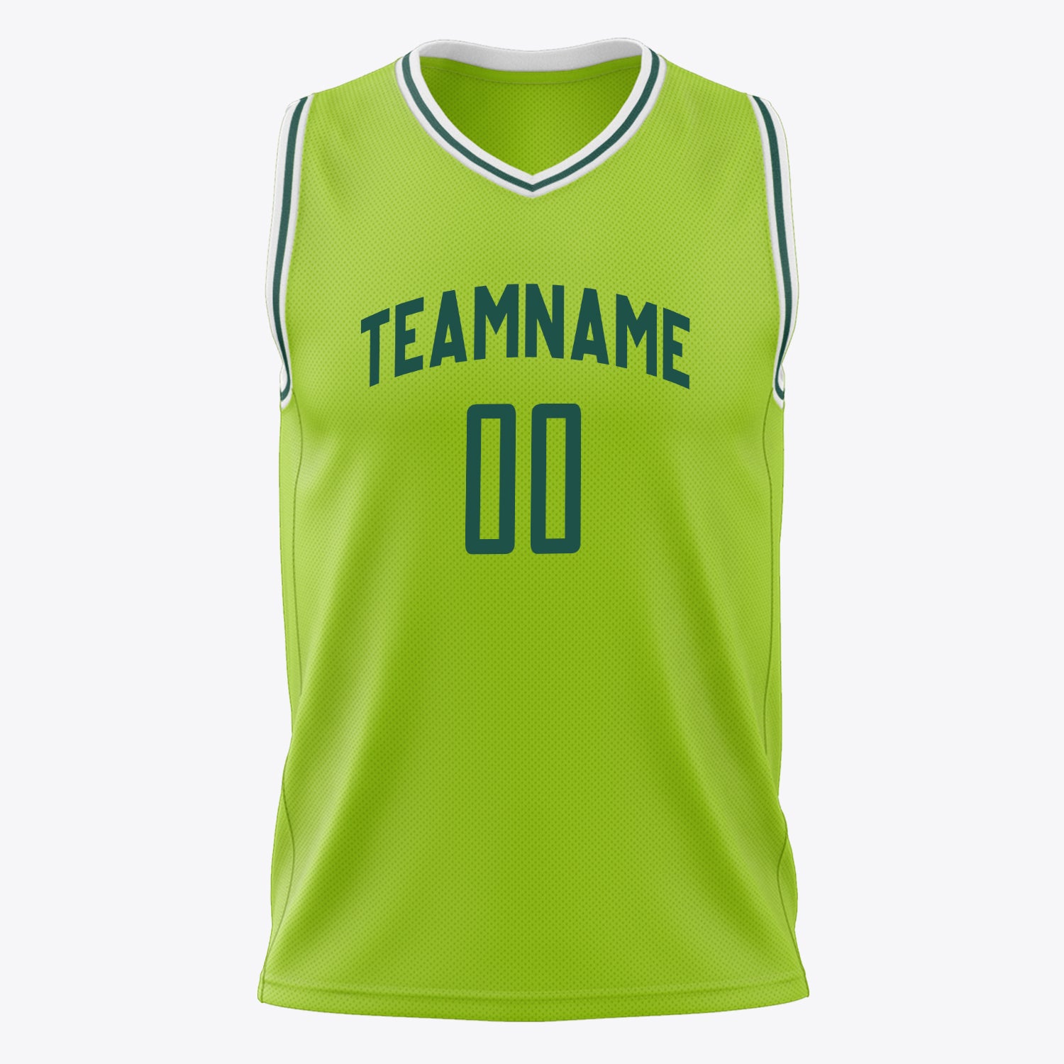 Custom Professional Neon Green Kelly Green Basketball Jersey