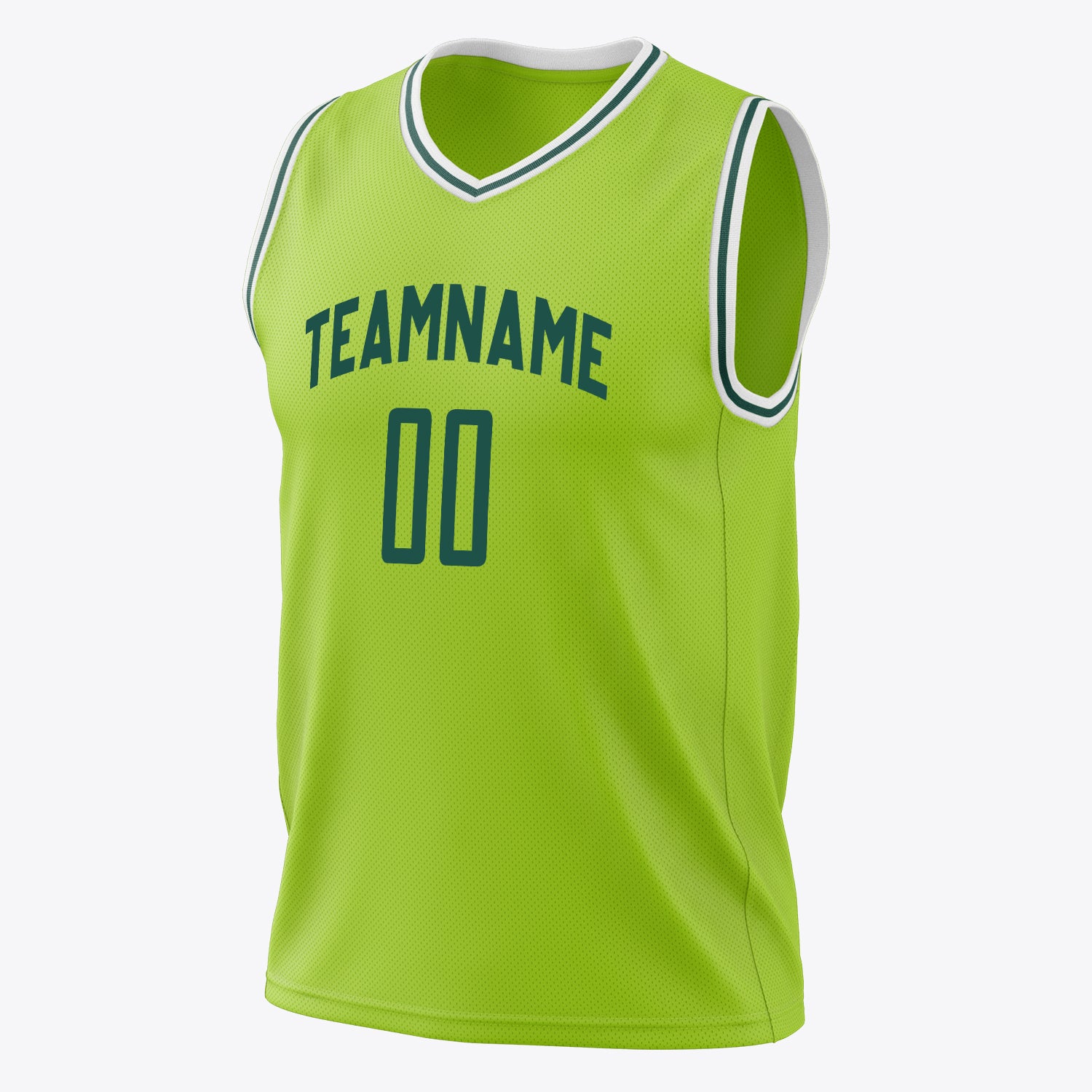 Benutzerdefiniertes Professionelles Neongrün Kelly Grün Basketballtrikot