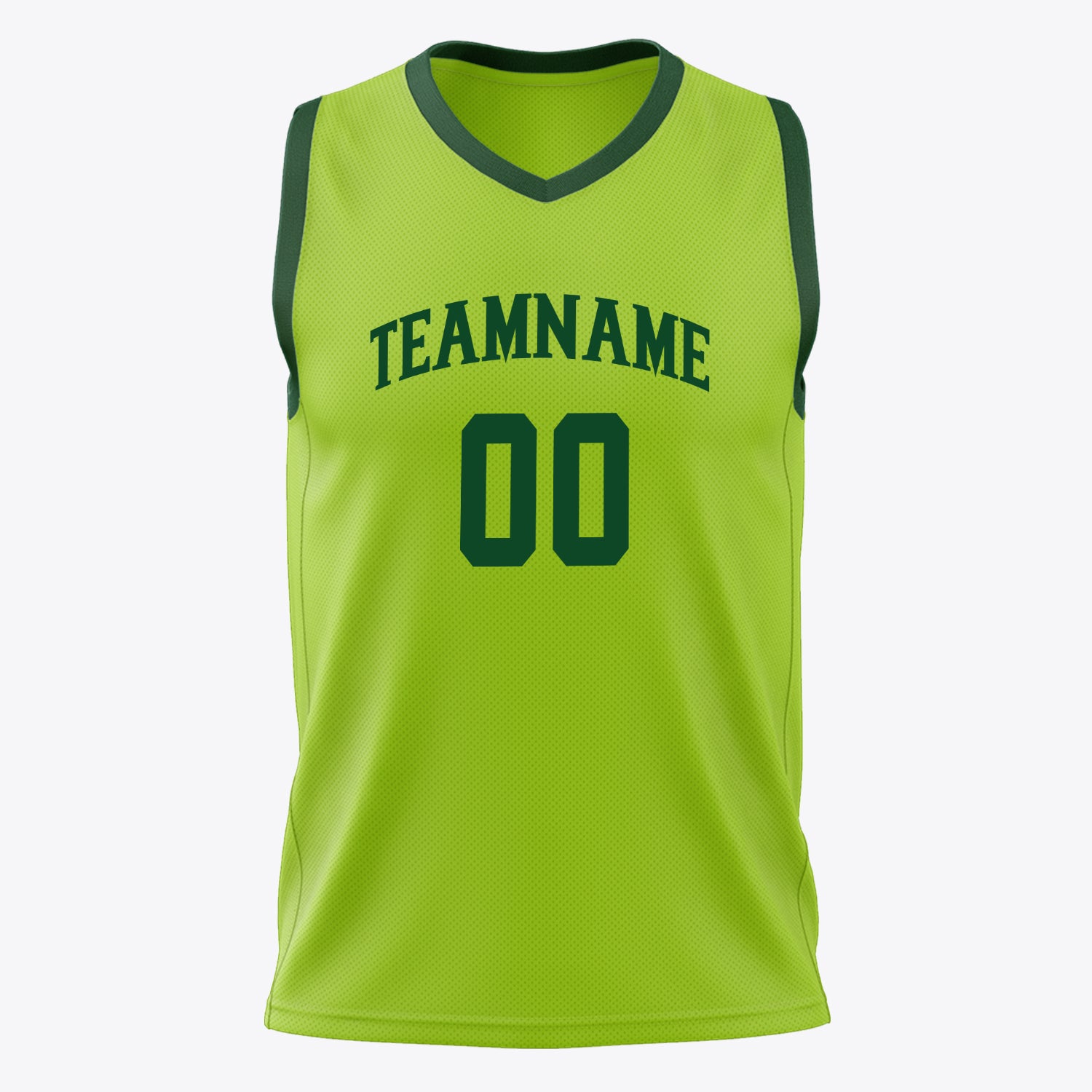 Custom Professional Neon Green Kelly Green Basketball Jersey