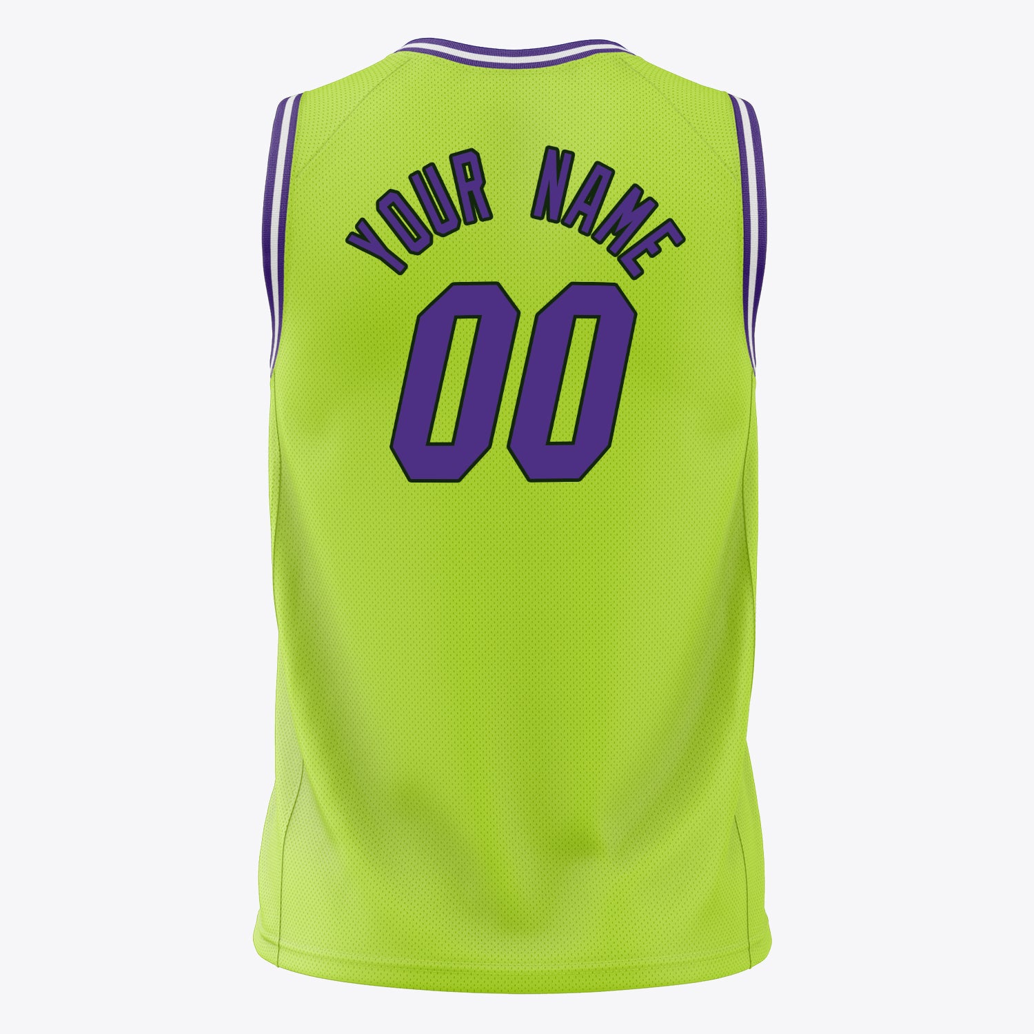 Custom Professional Neon Green Purple Basketball Jersey