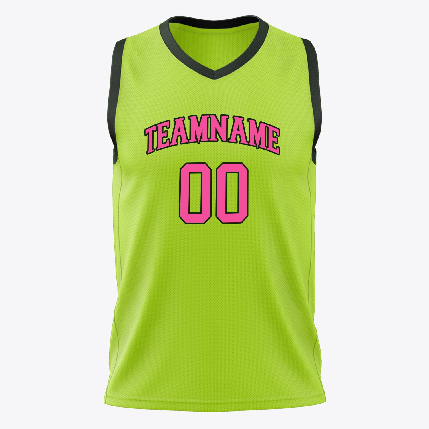 Custom Professional Neon Green Pink Basketball Jersey