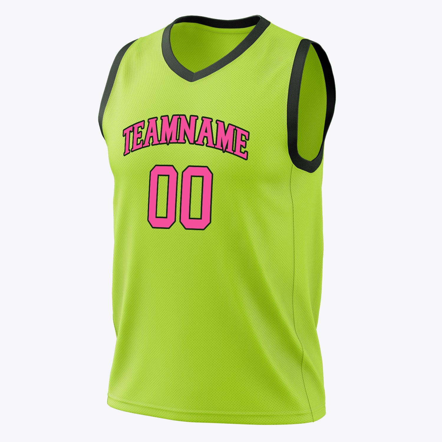 Custom Professional Neon Green Pink Basketball Jersey