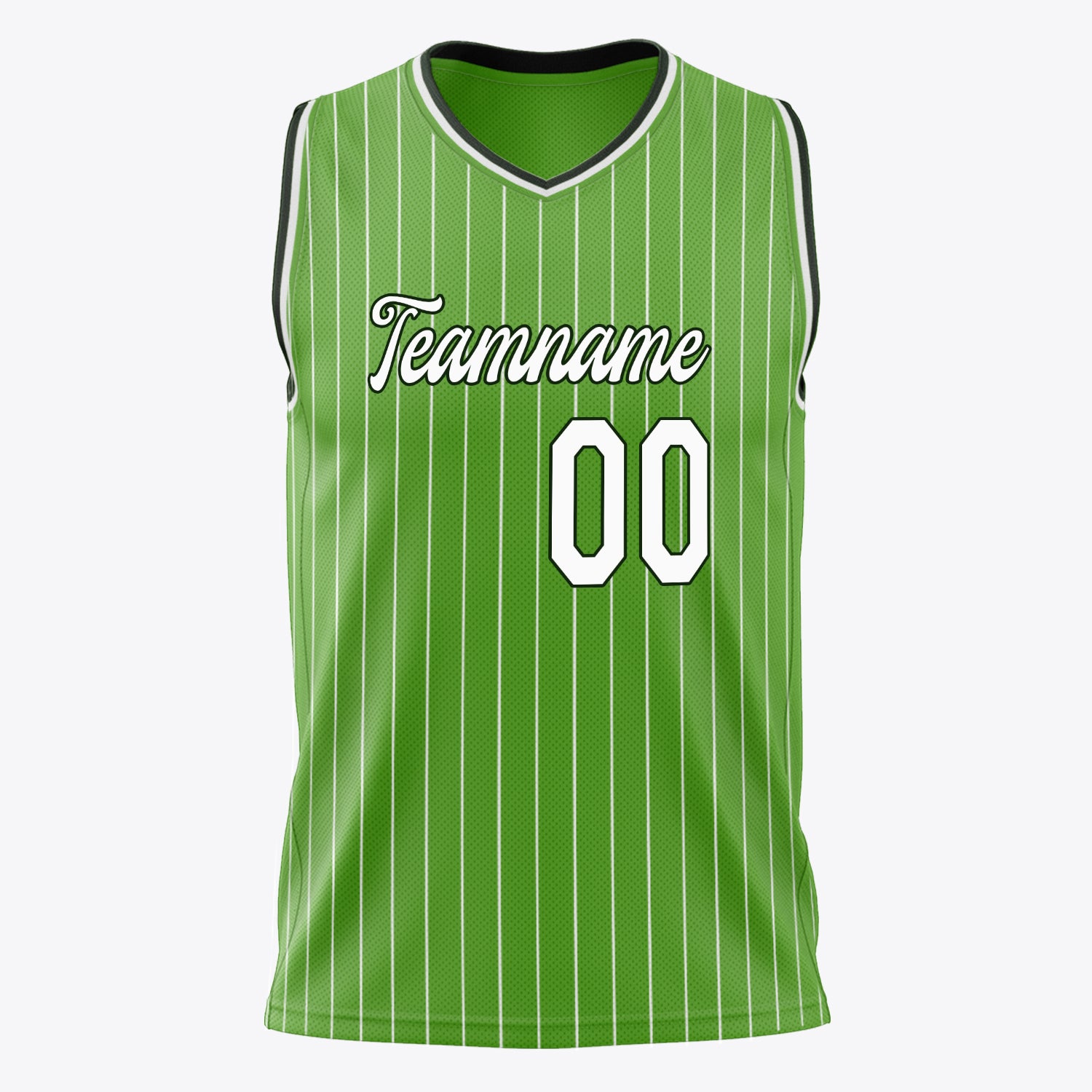 Custom Professional Neon Green White Basketball Jersey