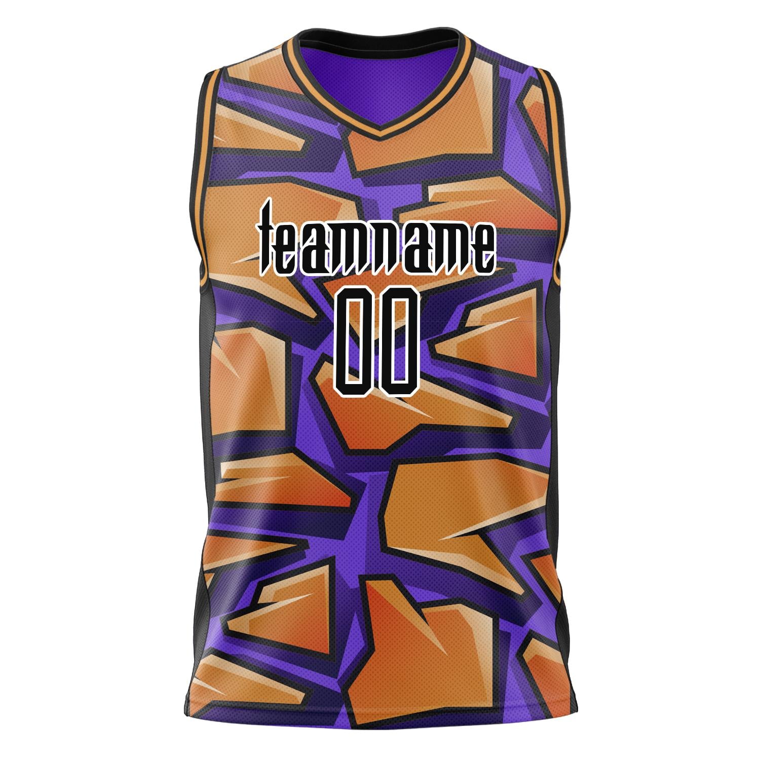Custom Professional Orange Purple Basketball Jersey