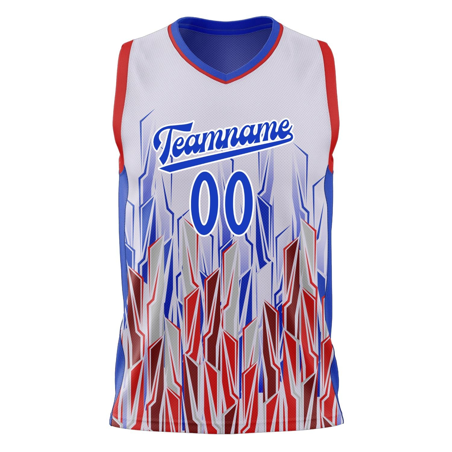 Custom Professional White Royal Blue Basketball Jersey