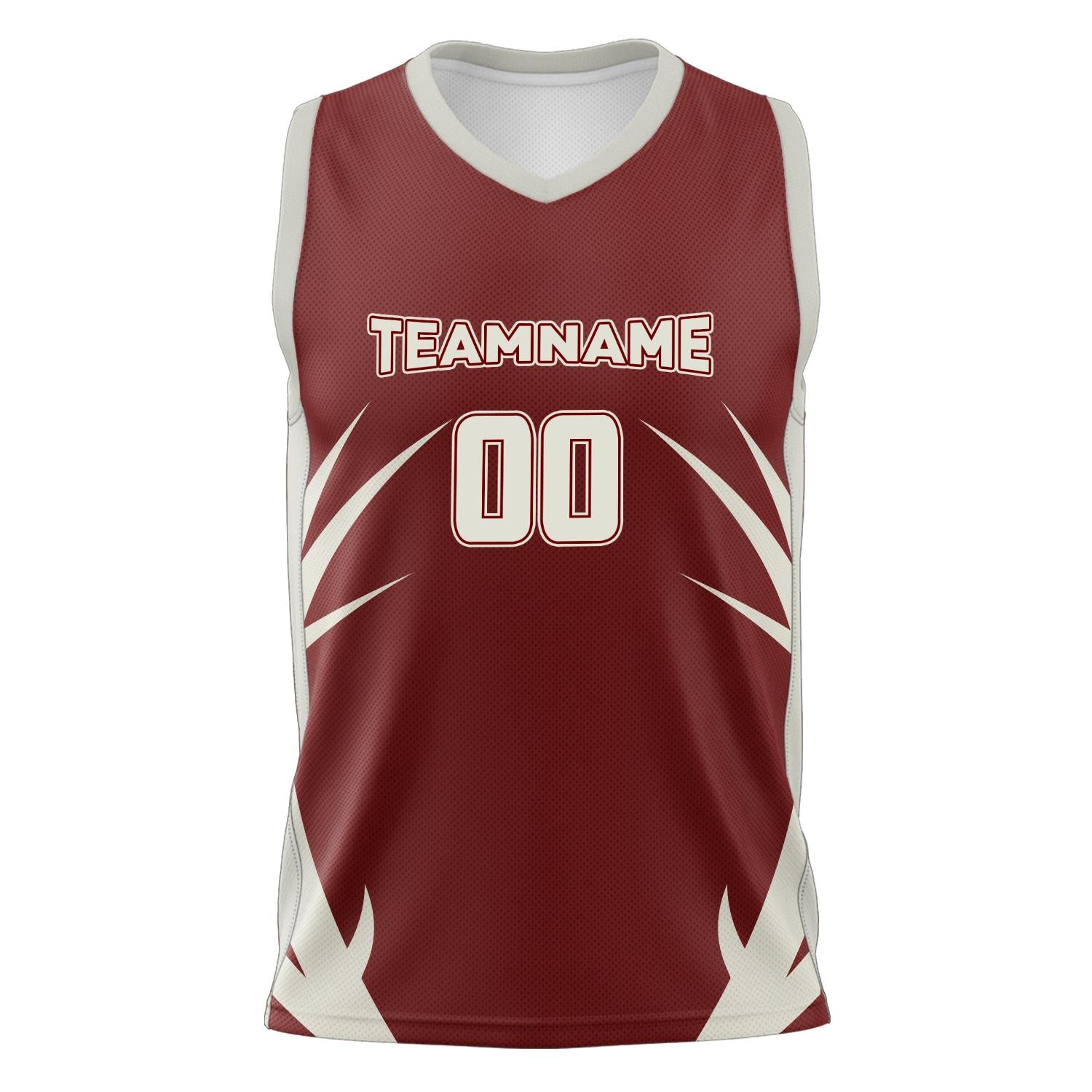 Custom Professional Maroon Cream Basketball Jersey