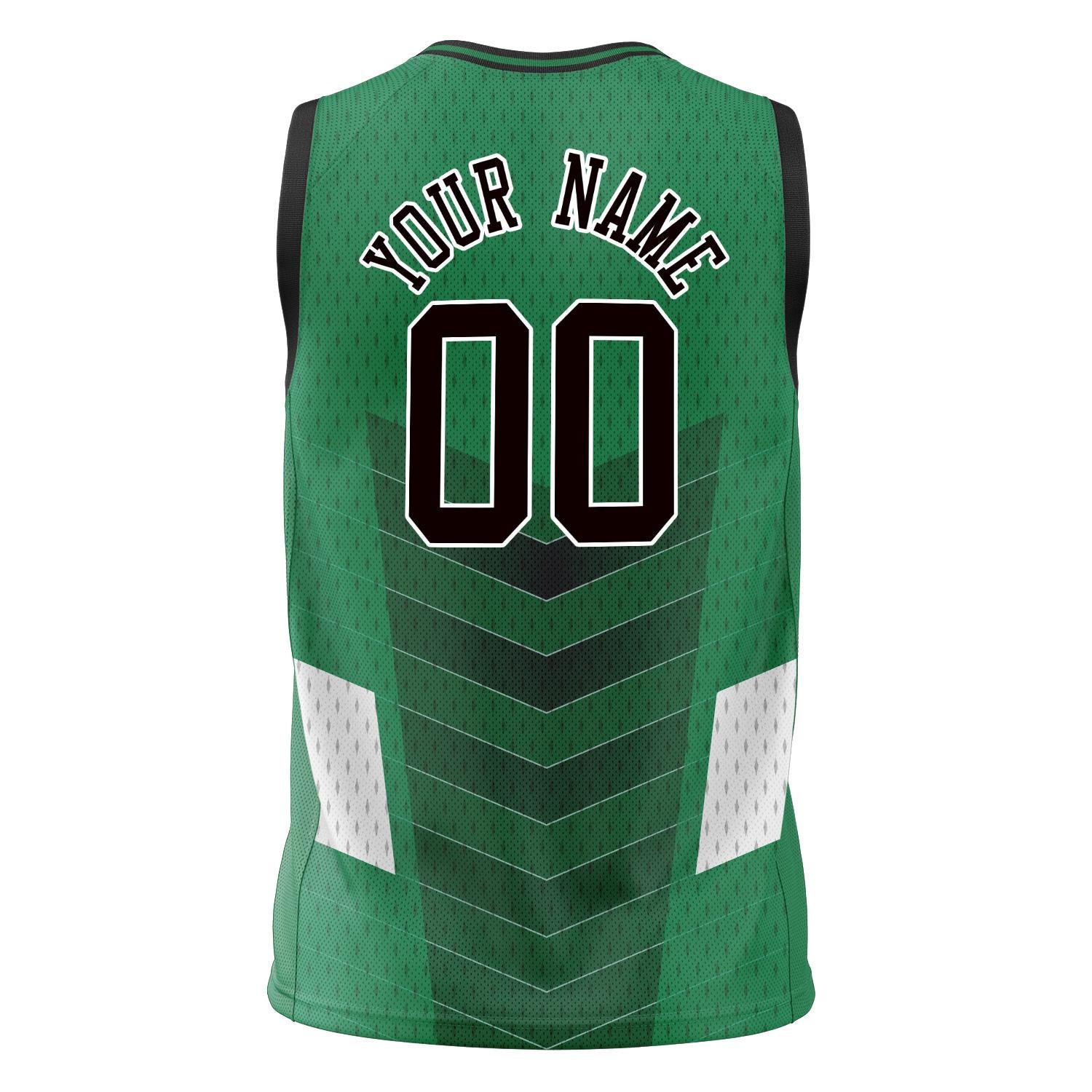 Custom Professional Kelly Green Black Basketball Jersey