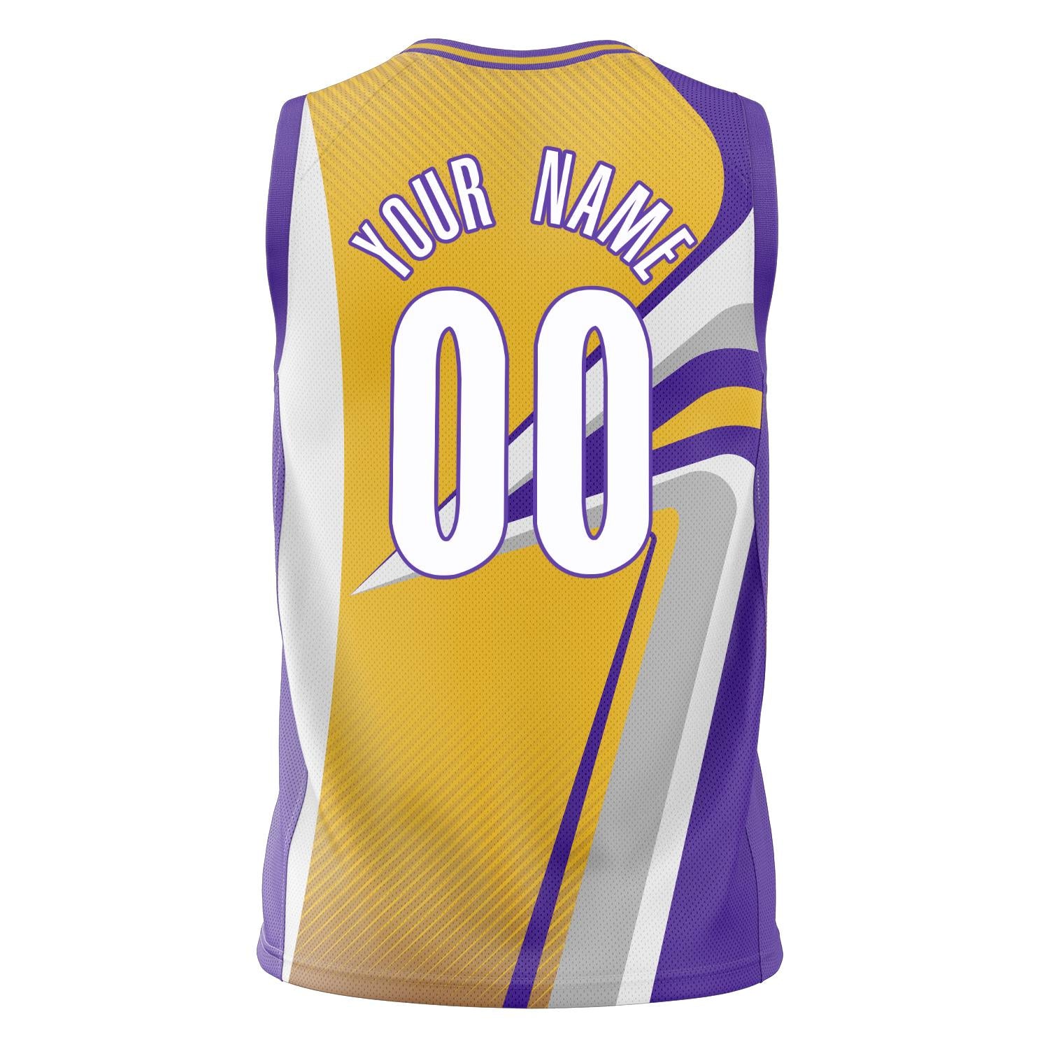 Custom Professional Gold Purple Basketball Jersey