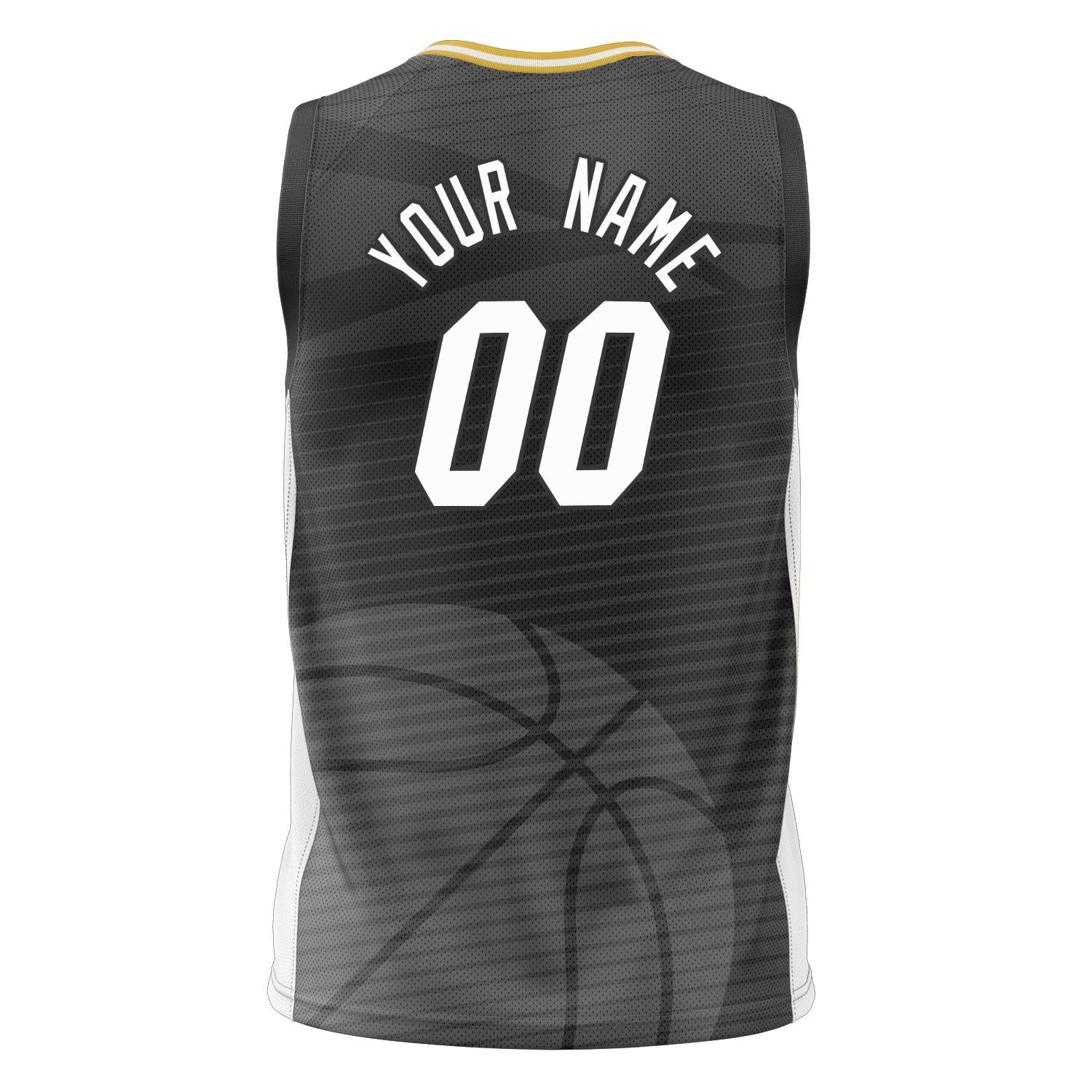 Custom Professional Black White Basketball Jersey