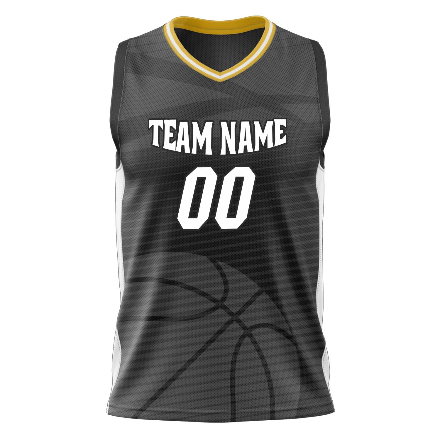 Custom Professional Black White Basketball Jersey