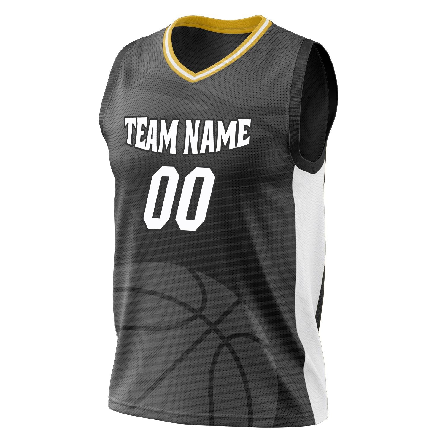 Custom Professional Black White Basketball Jersey