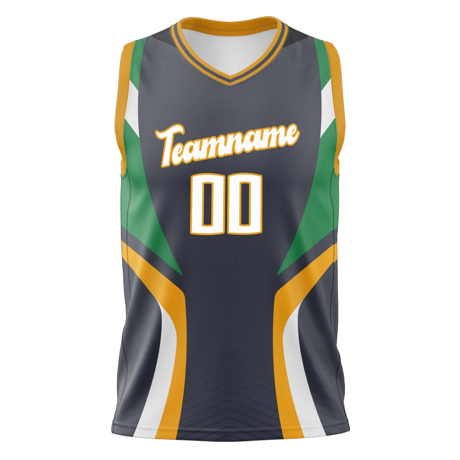 Custom Professional Gray Gold Basketball Jersey