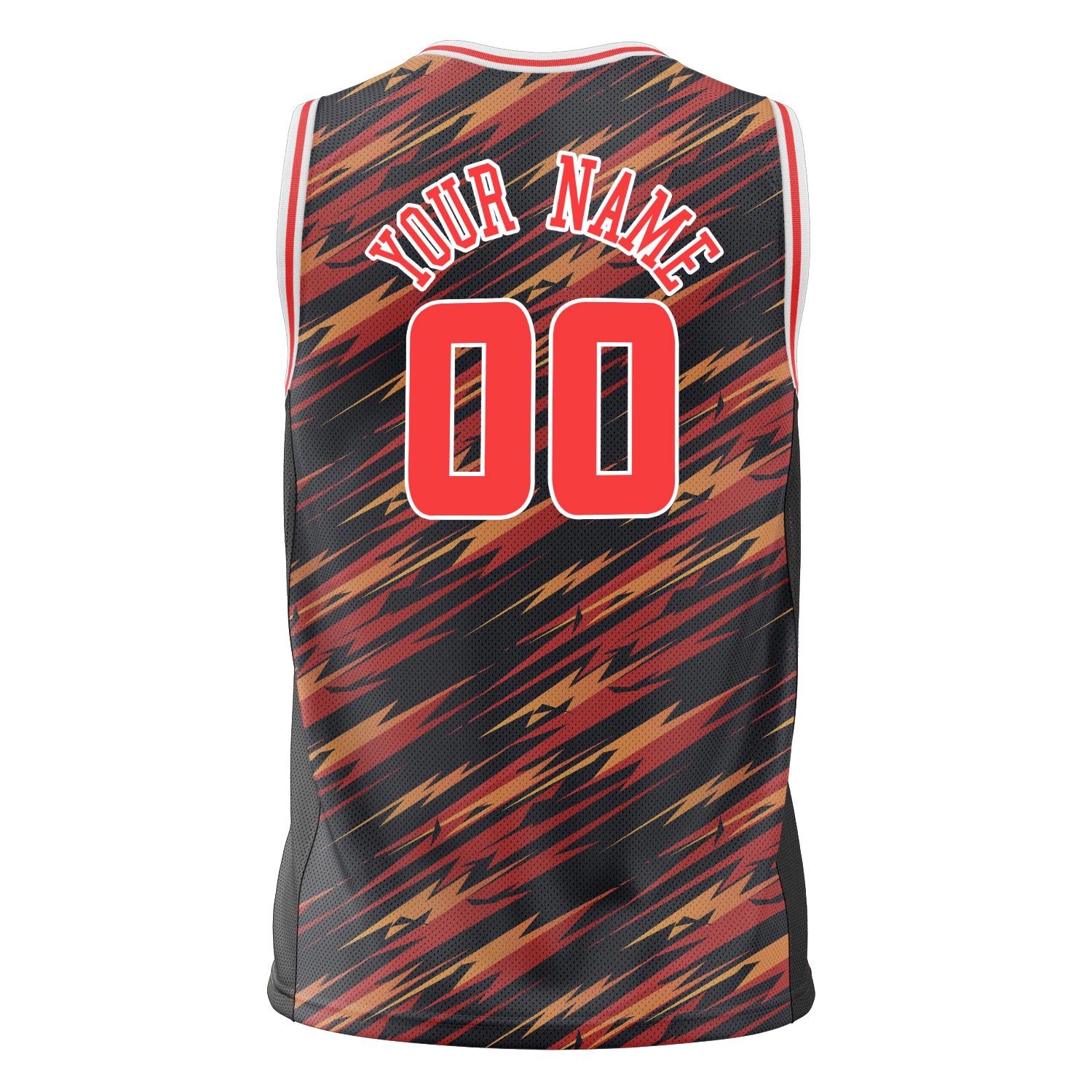 Custom Professional Red Black Basketball Jersey