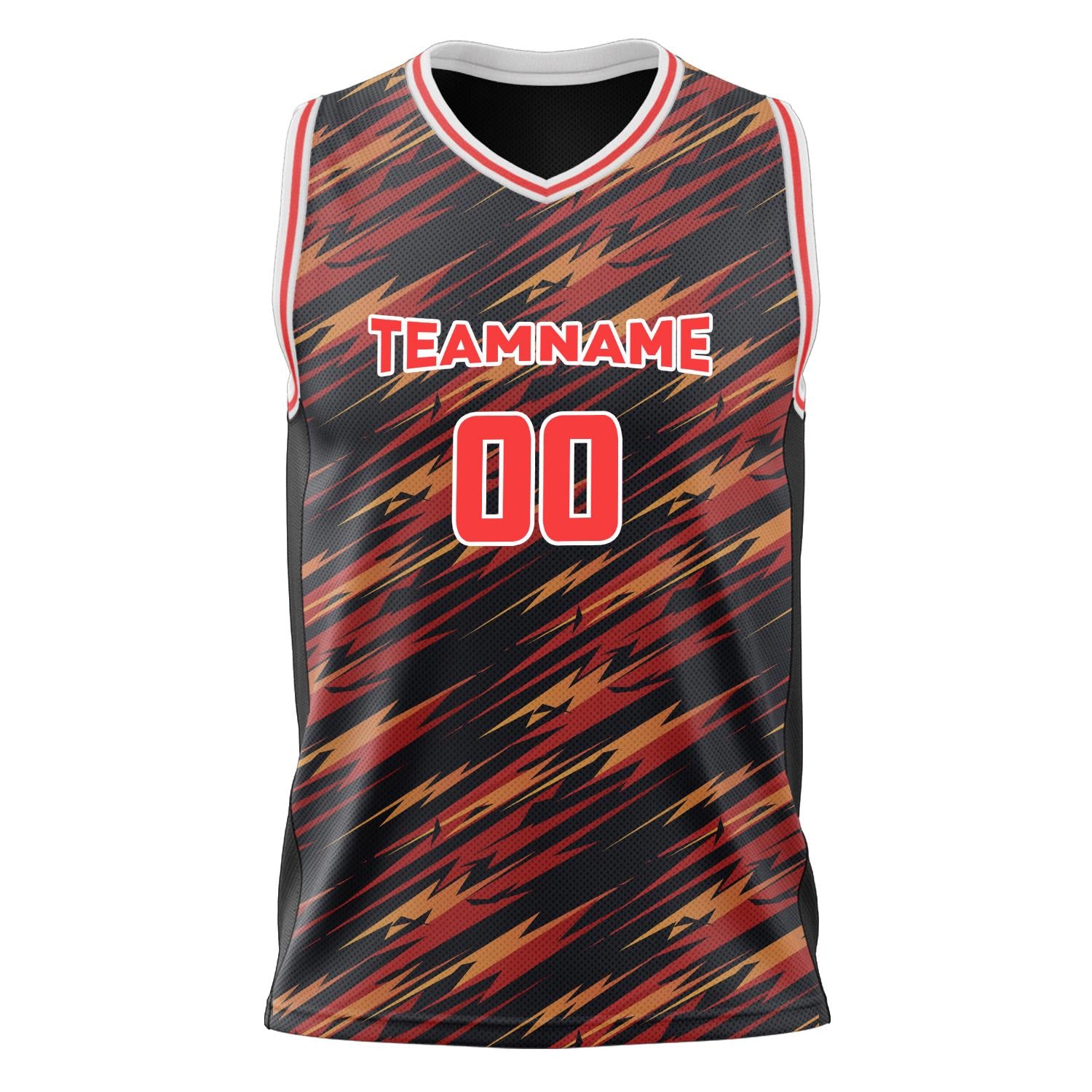 Custom Professional Red Black Basketball Jersey