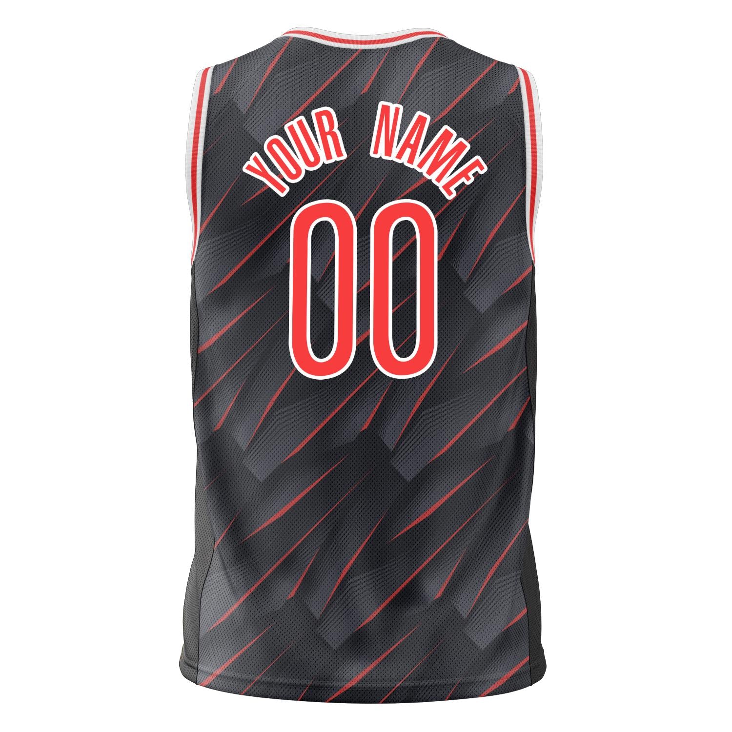 Custom Professional Black Red Basketball Jersey