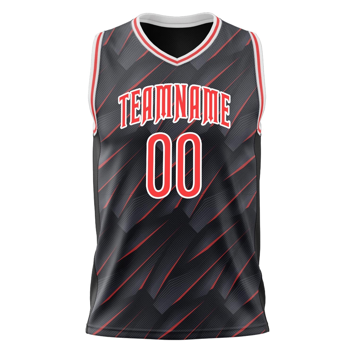 Custom Professional Black Red Basketball Jersey