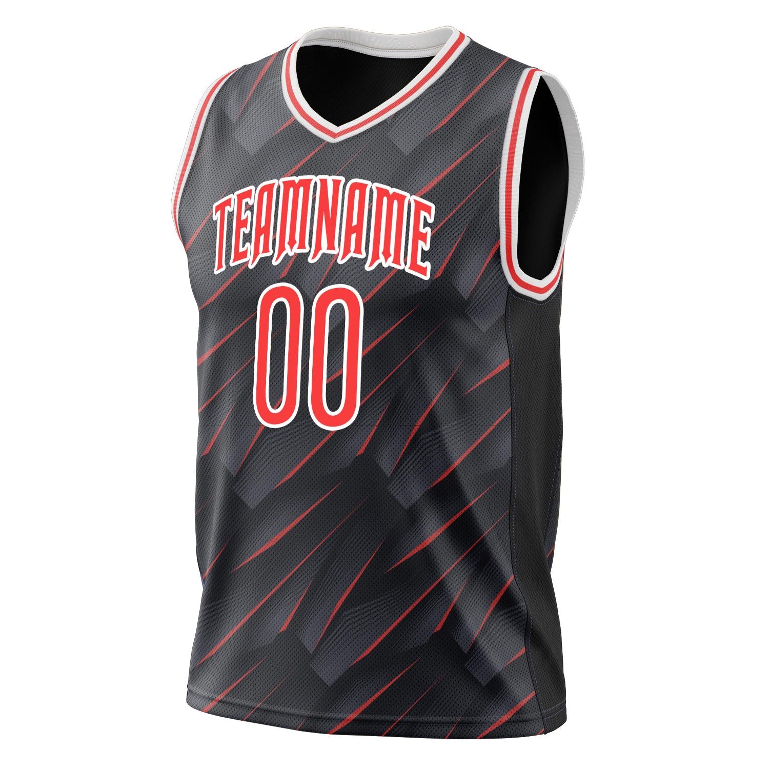 Custom Professional Black Red Basketball Jersey