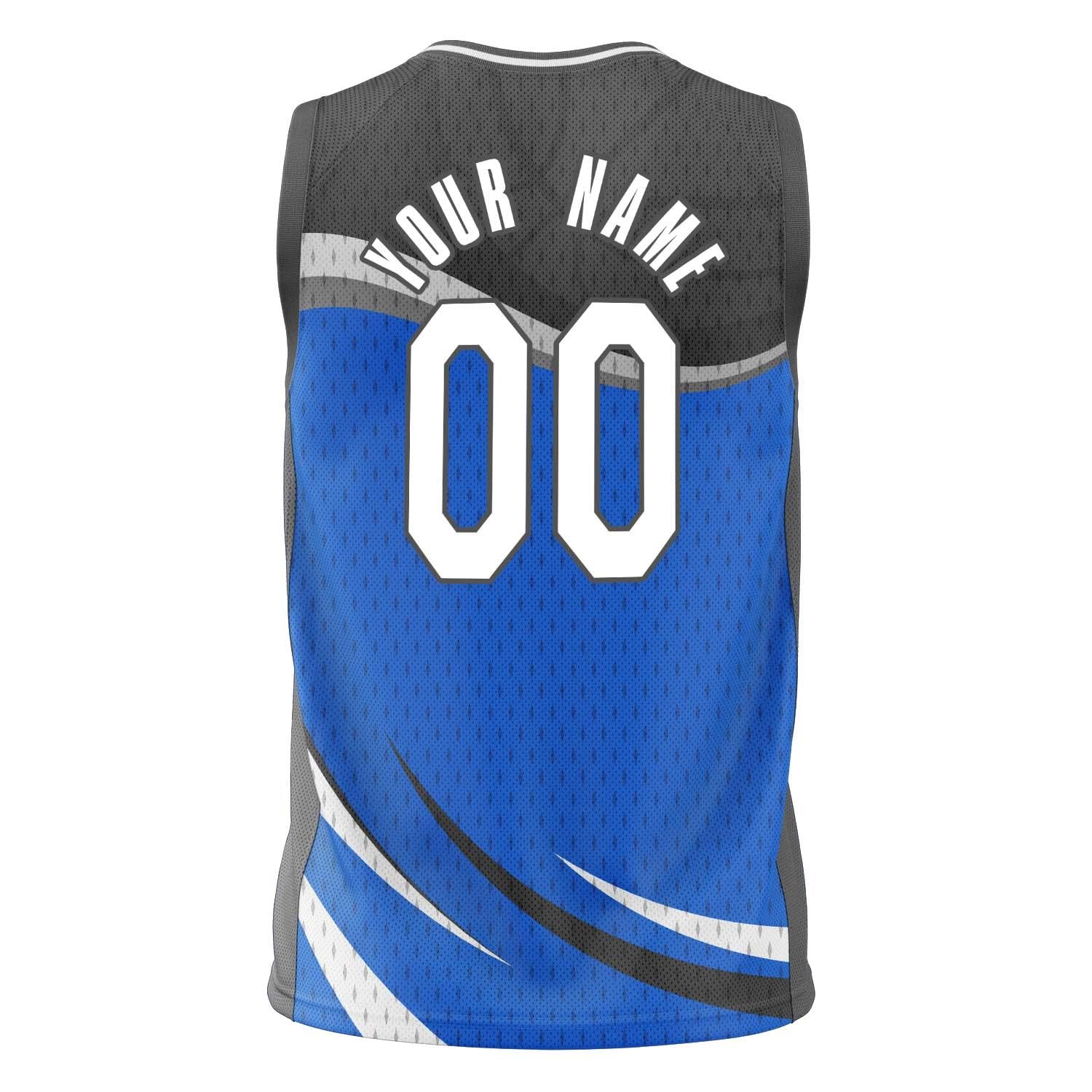 Custom Professional Blue Black Basketball Jersey