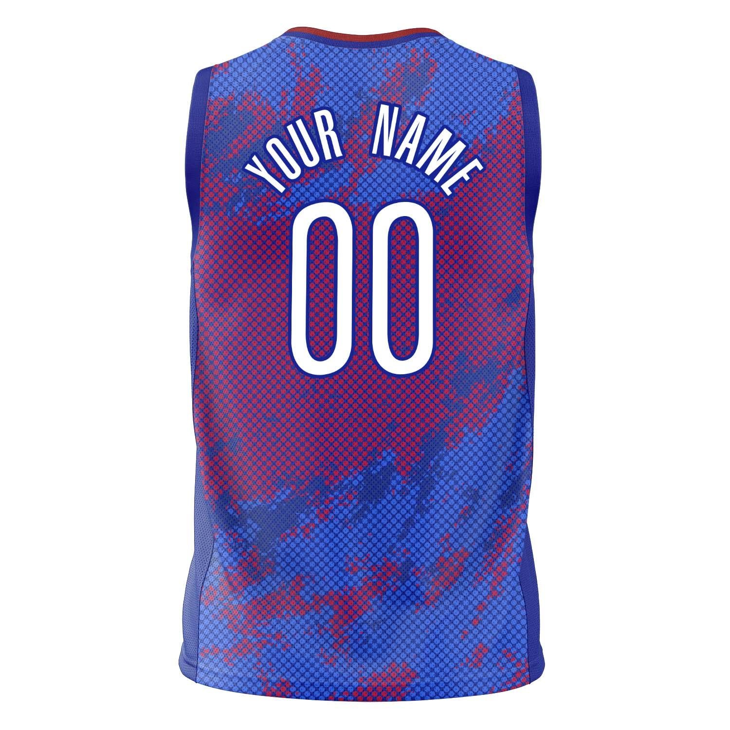Custom Professional Blue Red Basketball Jersey