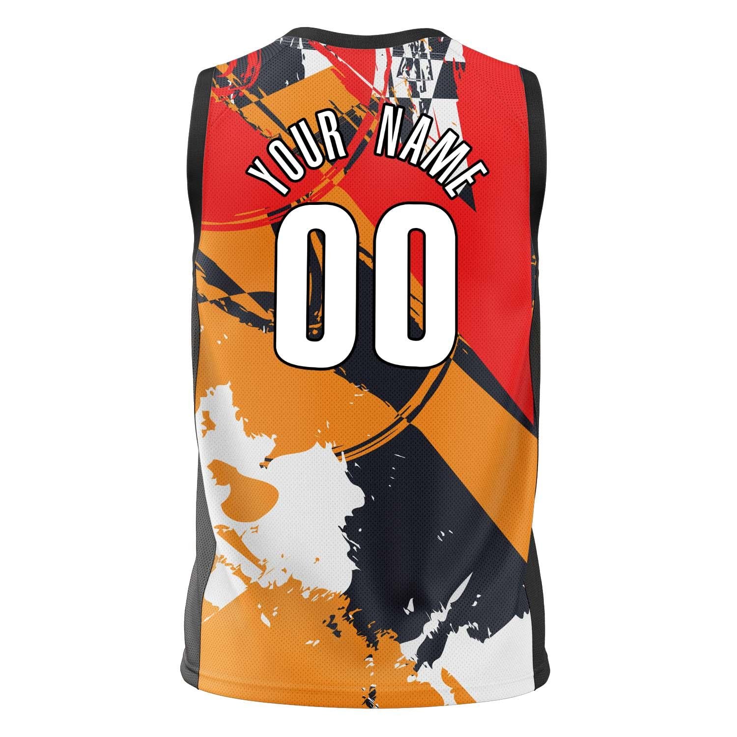 Custom Professional Orange Black Basketball Jersey