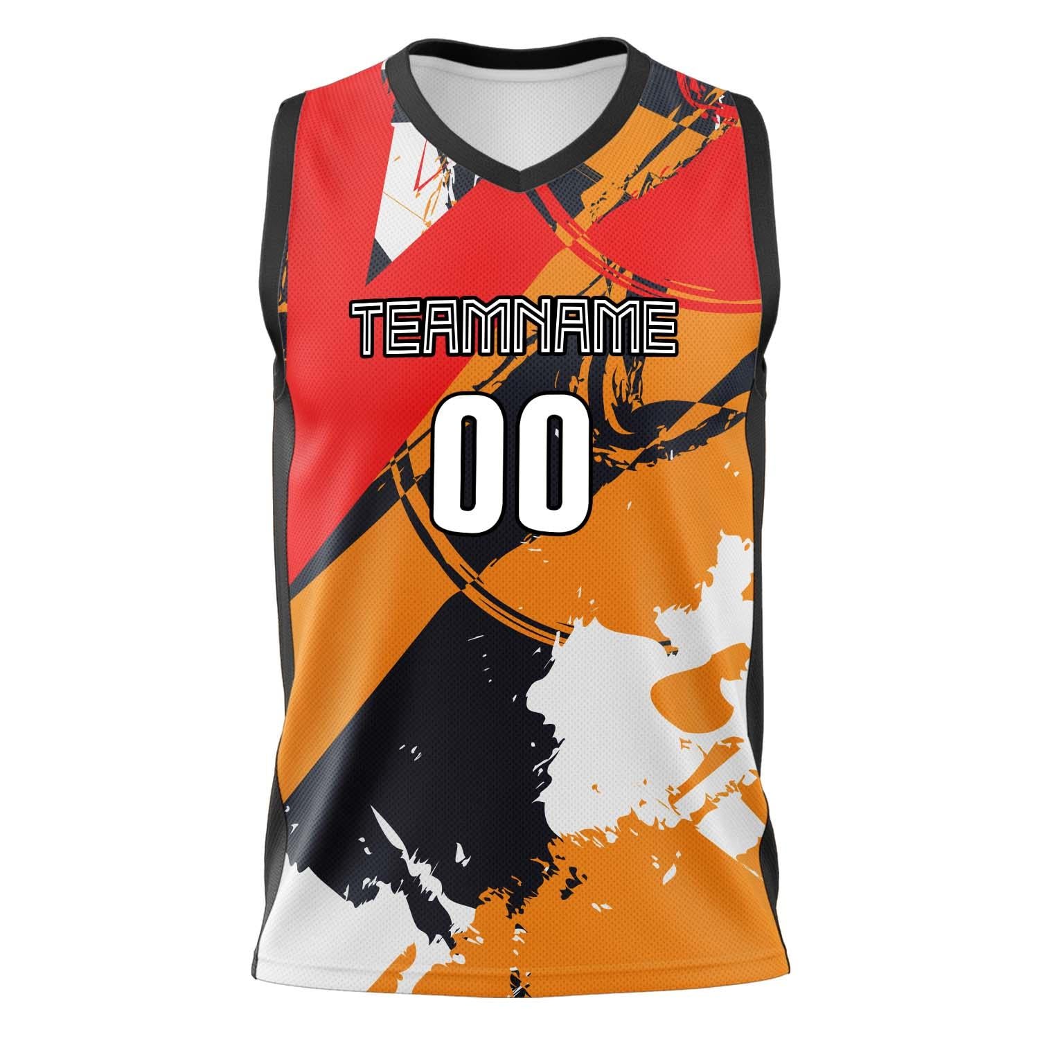 Custom Professional Orange Black Basketball Jersey