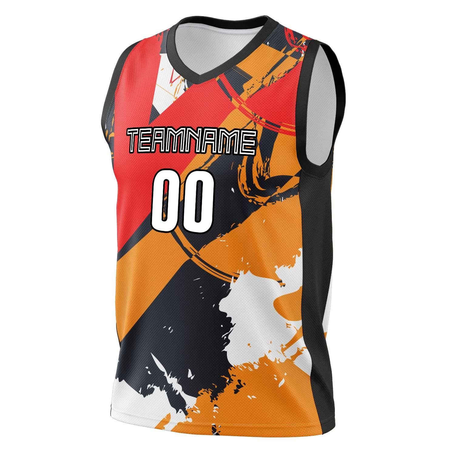 Custom Professional Orange Black Basketball Jersey
