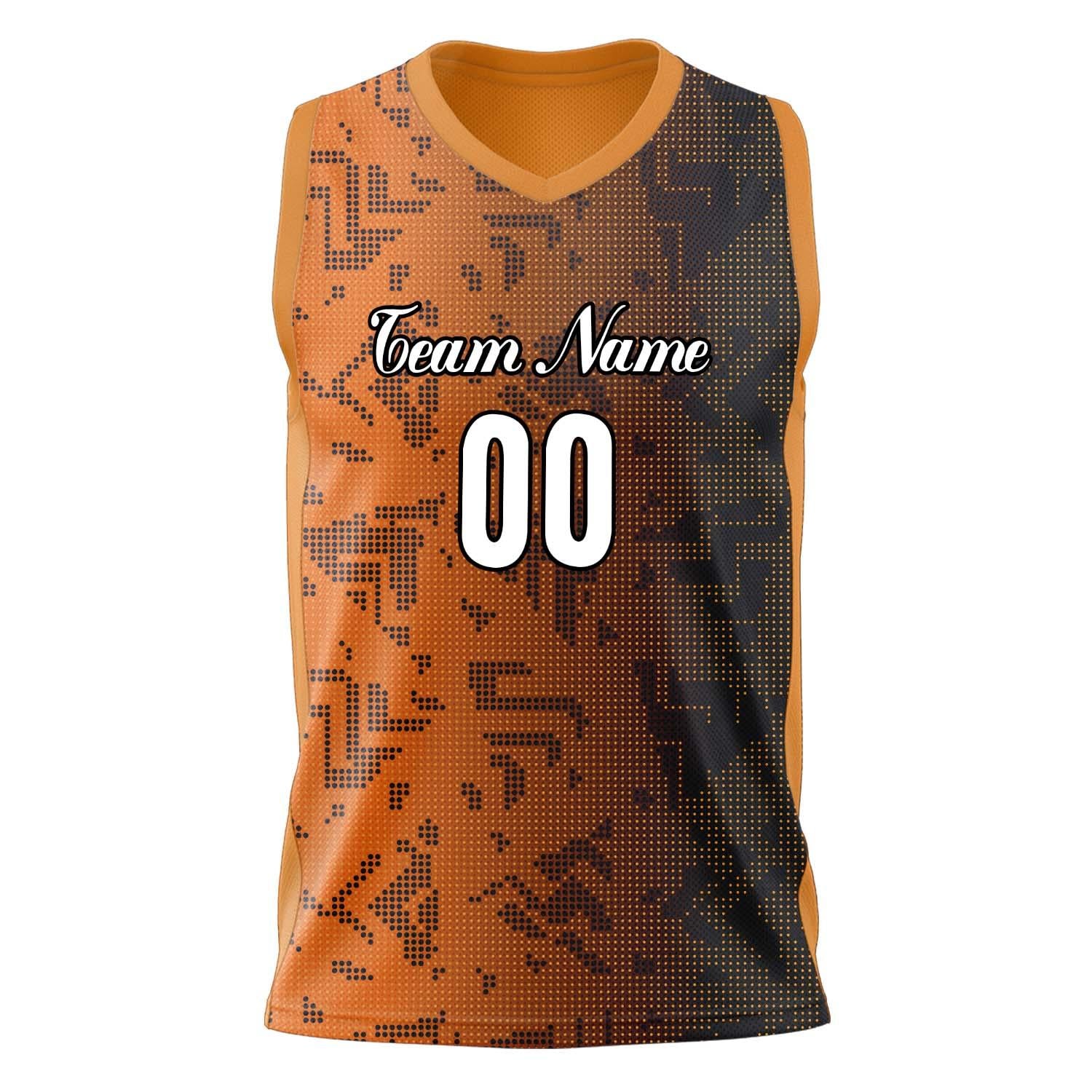 Custom Professional Orange Black Basketball Jersey