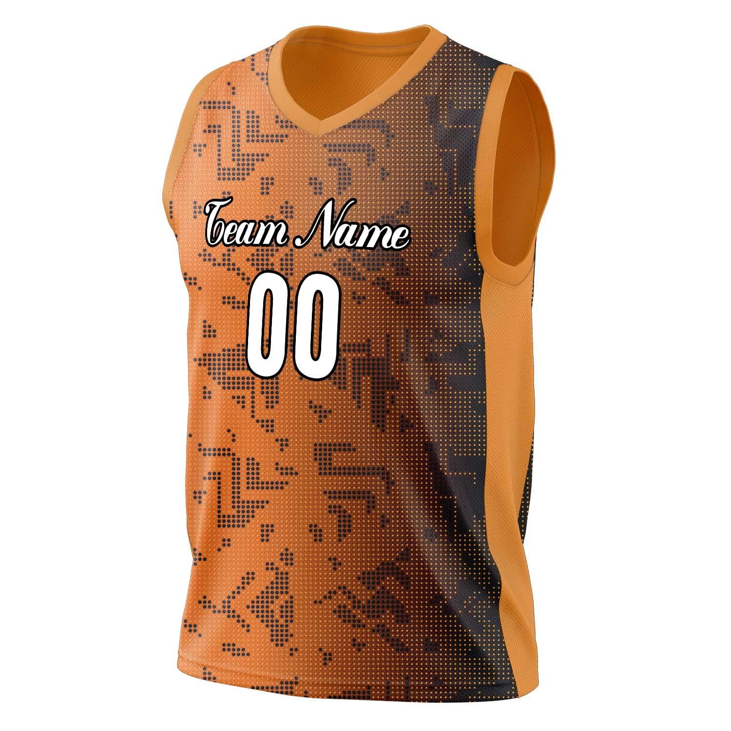 Custom Professional Orange Black Basketball Jersey