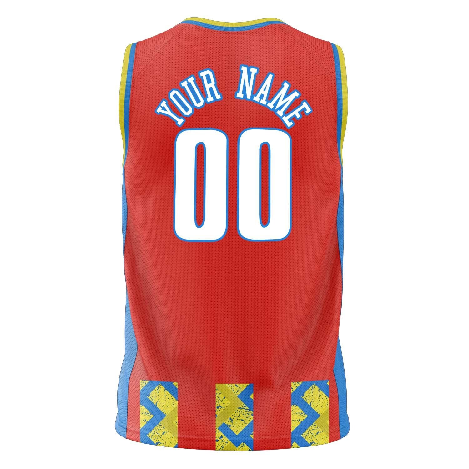 Custom Professional Red Blue Basketball Jersey