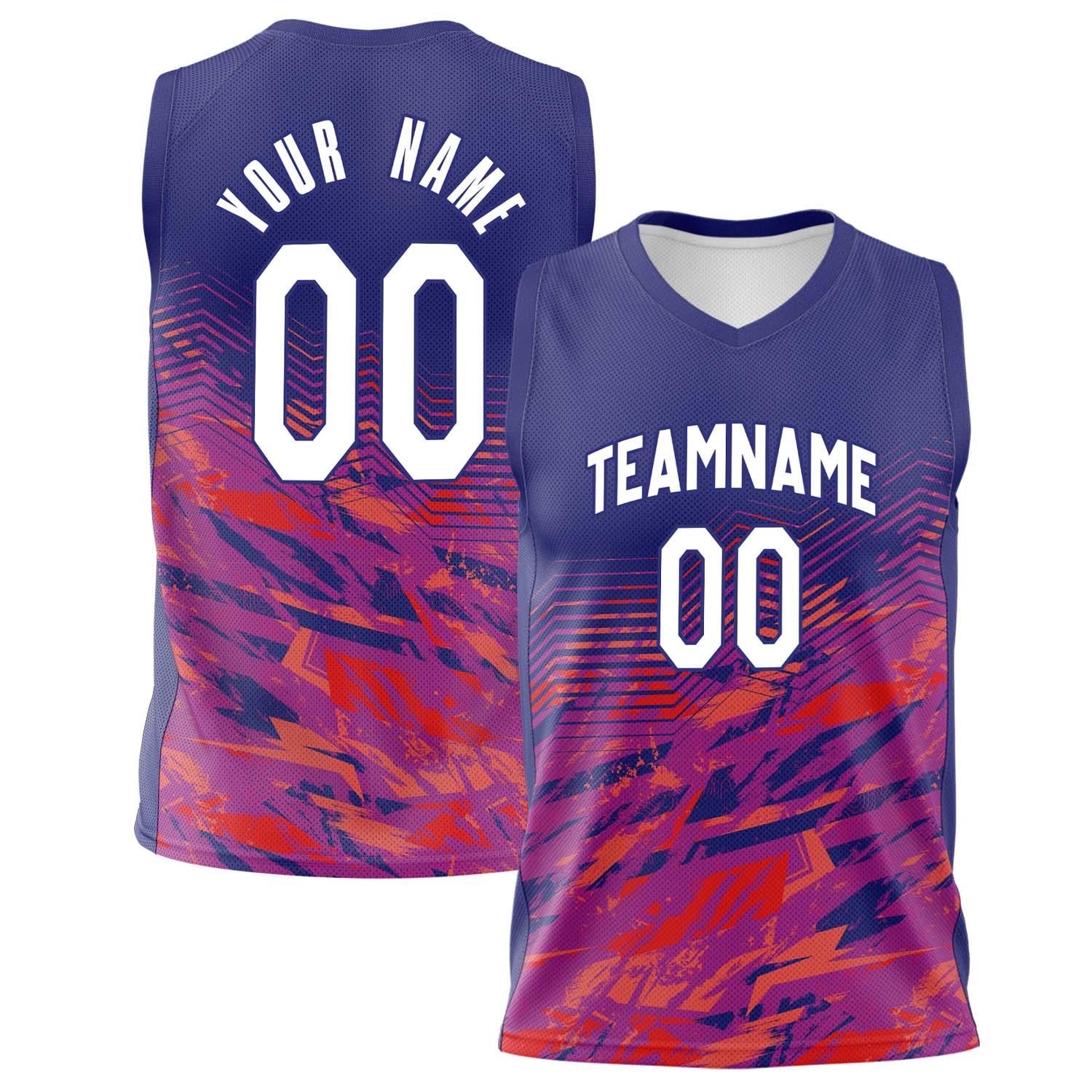 Benutzerdefiniertes Professionelles Marineblau Rot Basketballtrikot BS02240808JG038