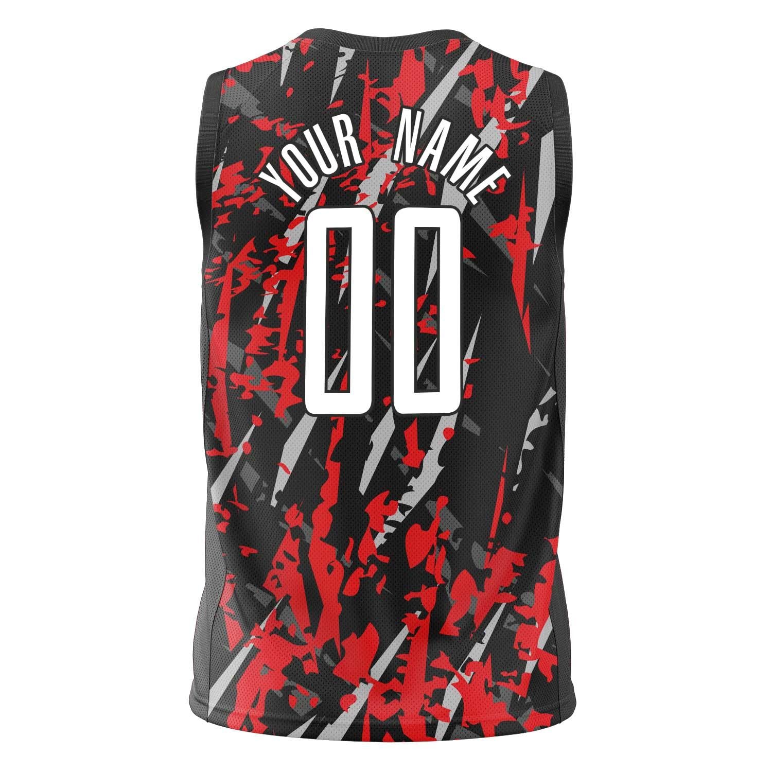 Custom Professional Black Red Basketball Jersey
