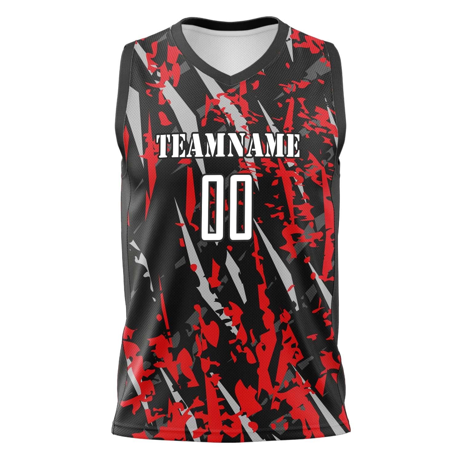 Custom Professional Black Red Basketball Jersey