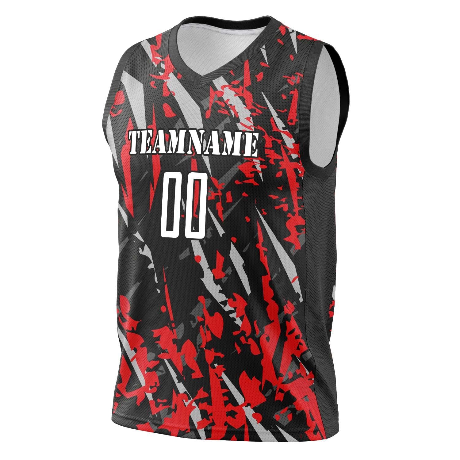 Custom Professional Black Red Basketball Jersey