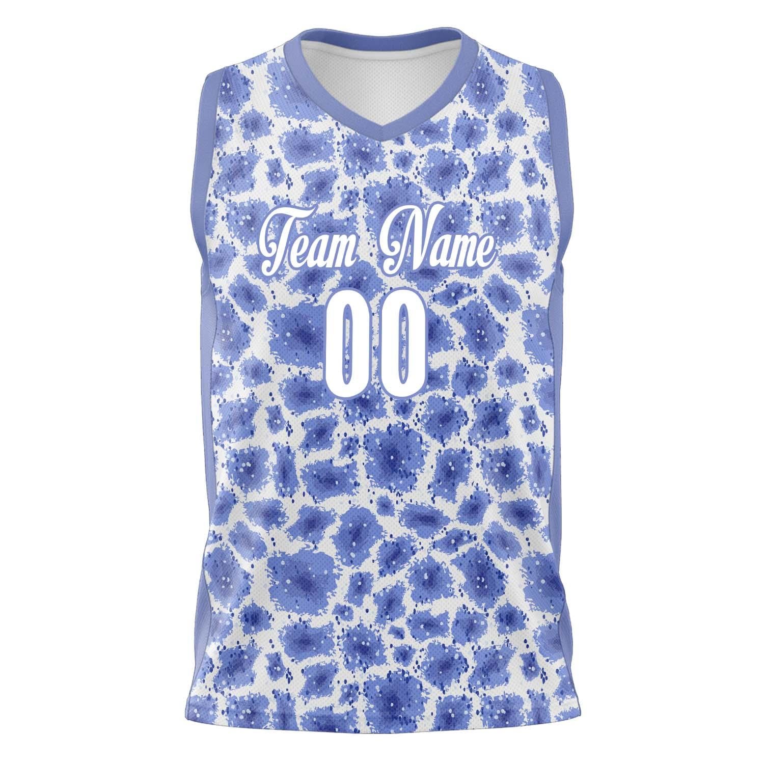 Custom Professional Blue White Basketball Jersey