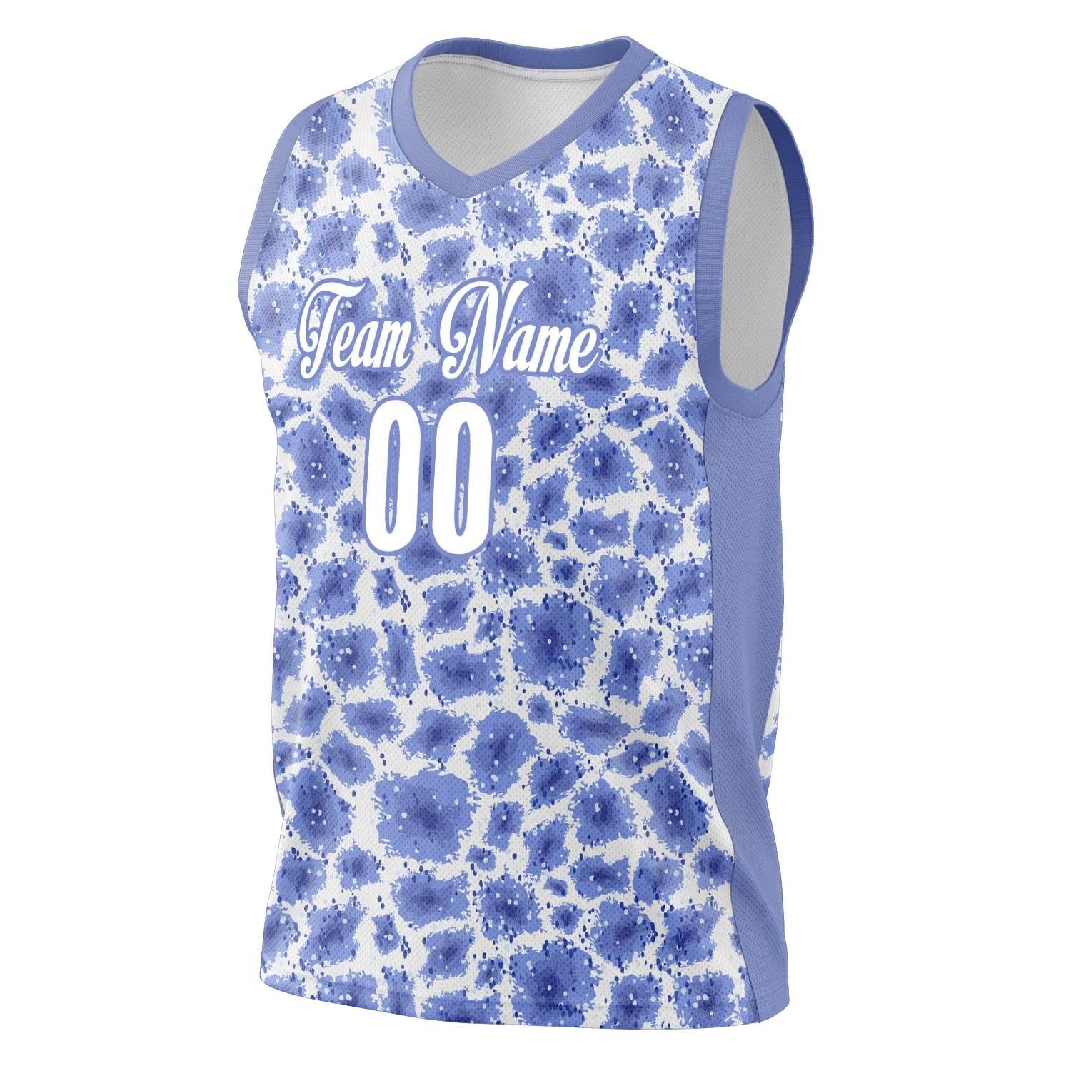 Custom Professional Blue White Basketball Jersey