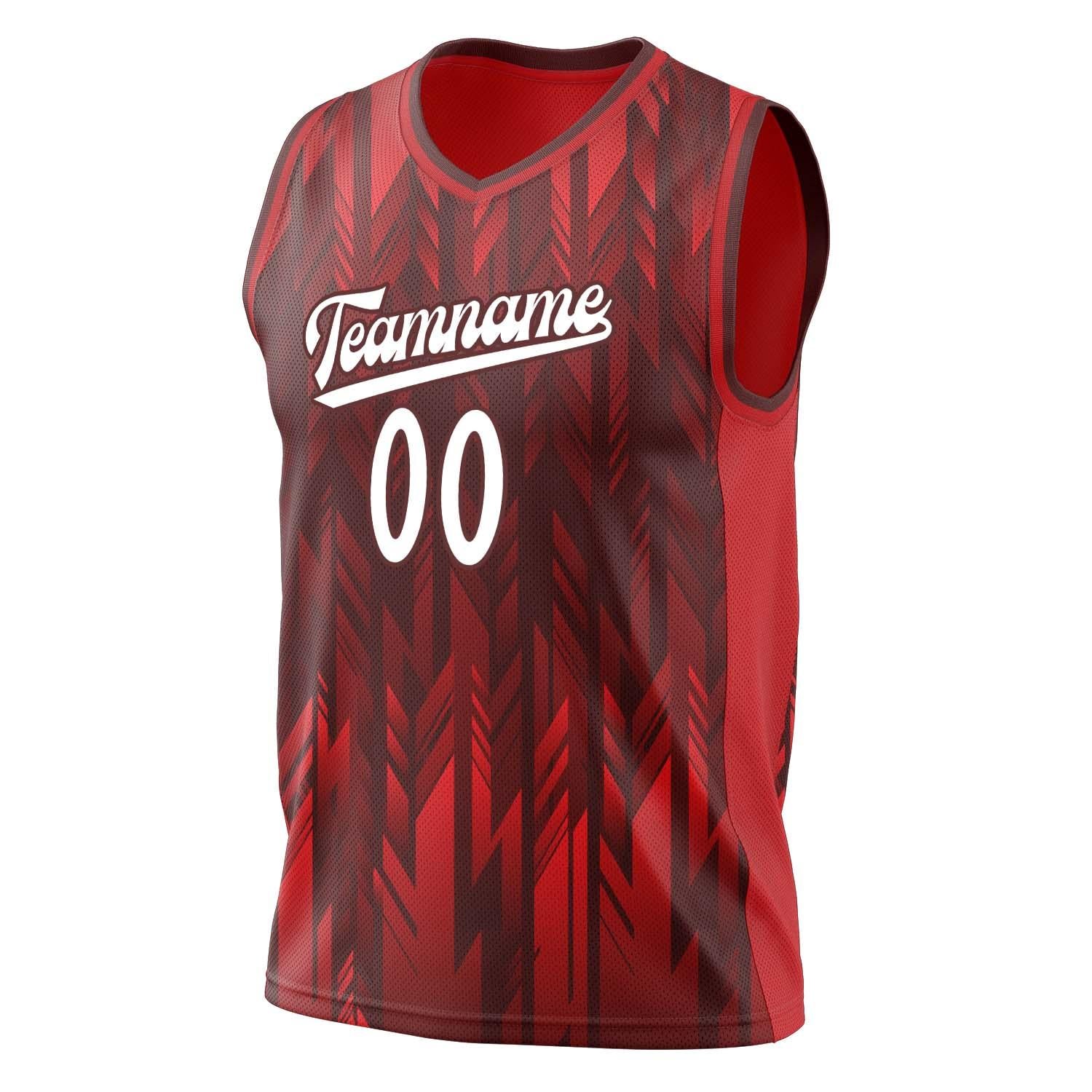 Custom Professional Red White Basketball Jersey