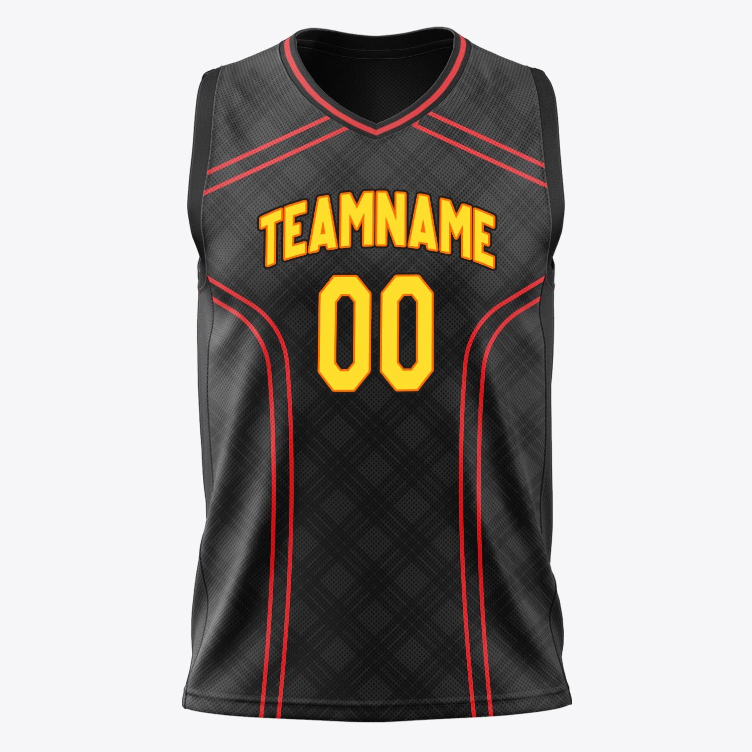 Custom Professional Black Red Basketball Jersey