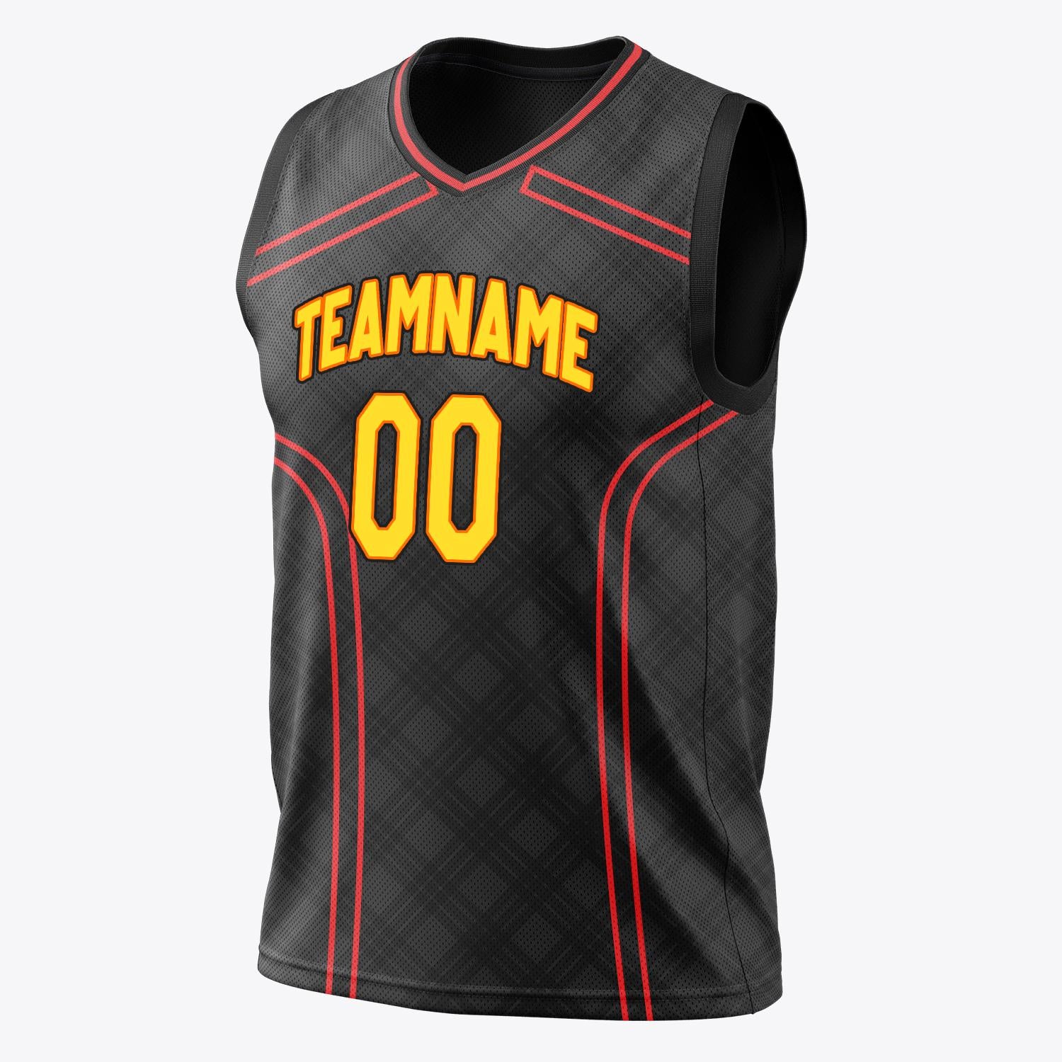 Custom Professional Black Red Basketball Jersey