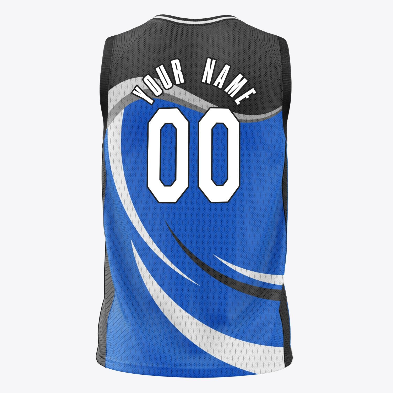 Custom Professional Blue Black Basketball Jersey