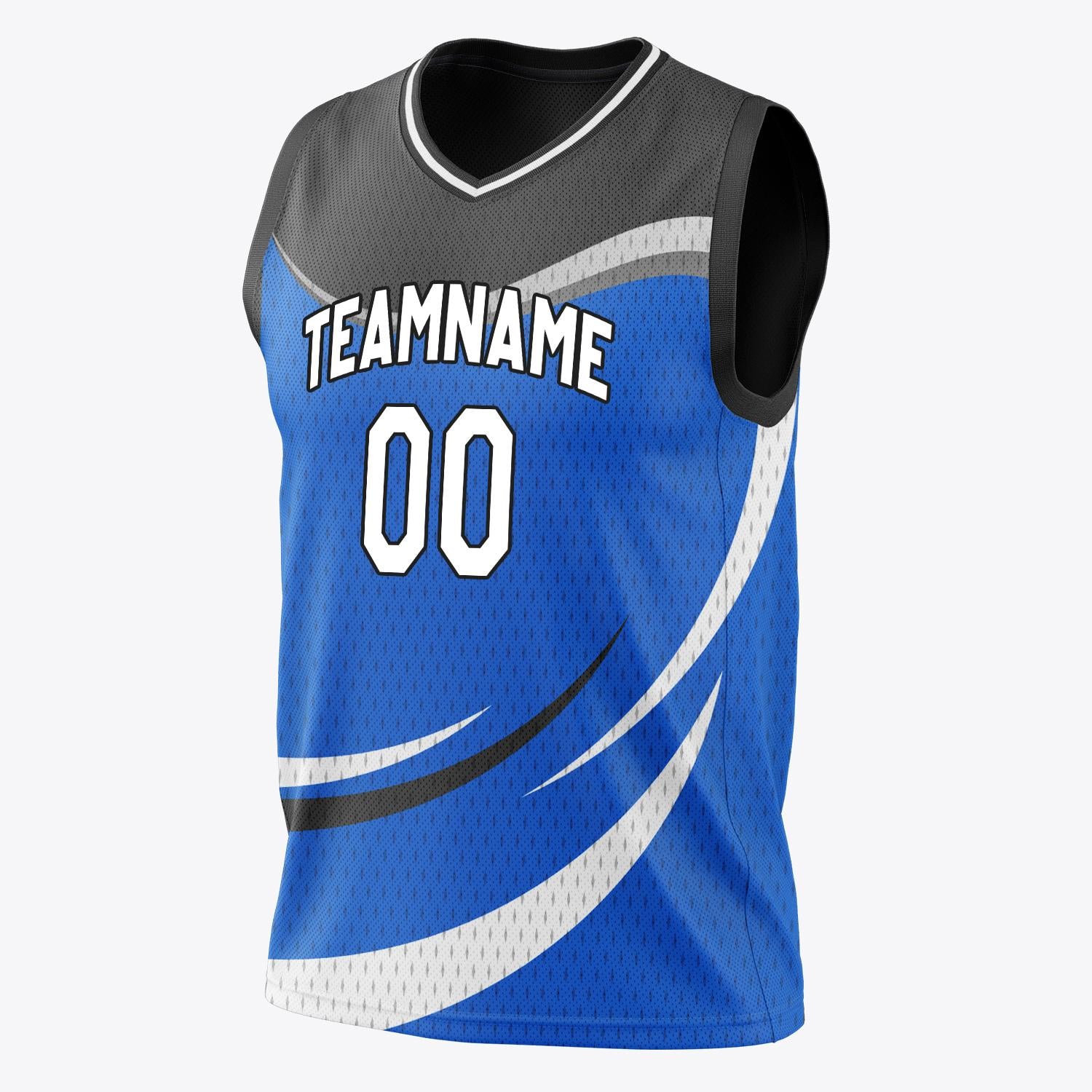 Custom Professional Blue Black Basketball Jersey