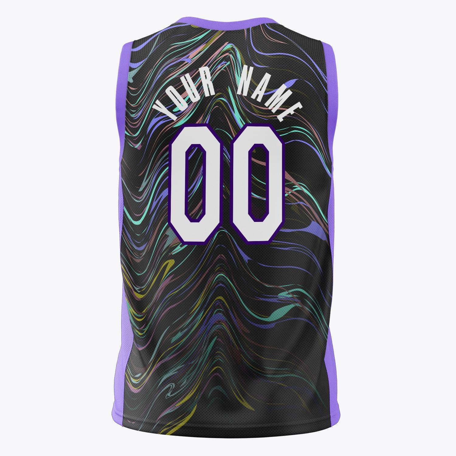 Custom Professional Black Purple Basketball Jersey